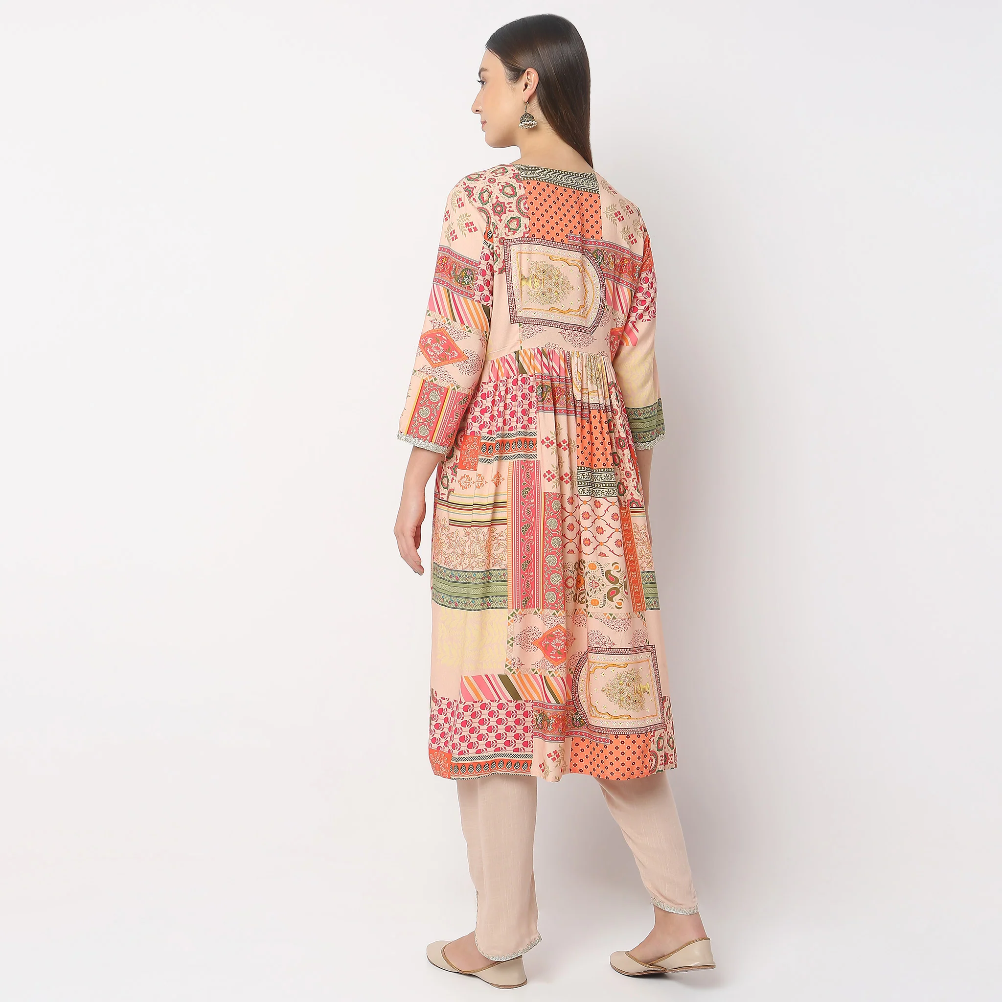 Flare Fit Printed Kurta - Image 3