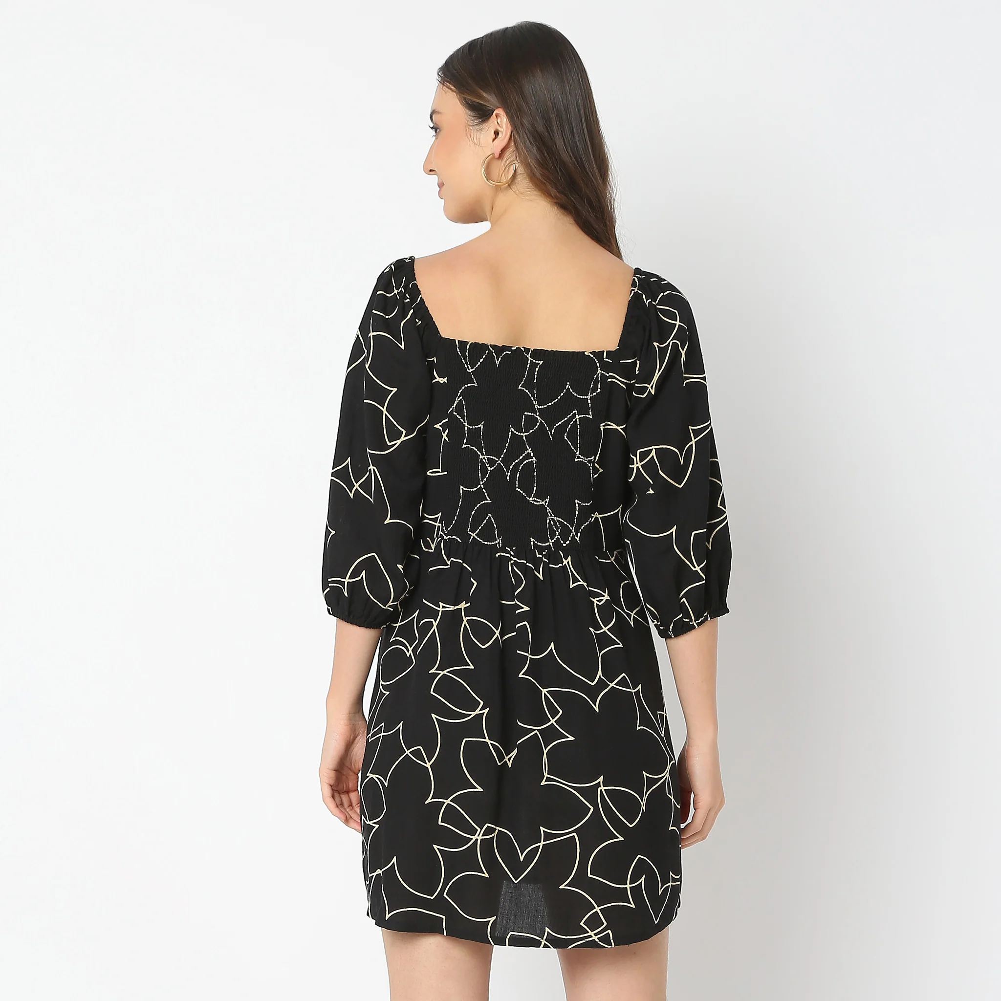 Flare Fit Printed Dress - Image 3