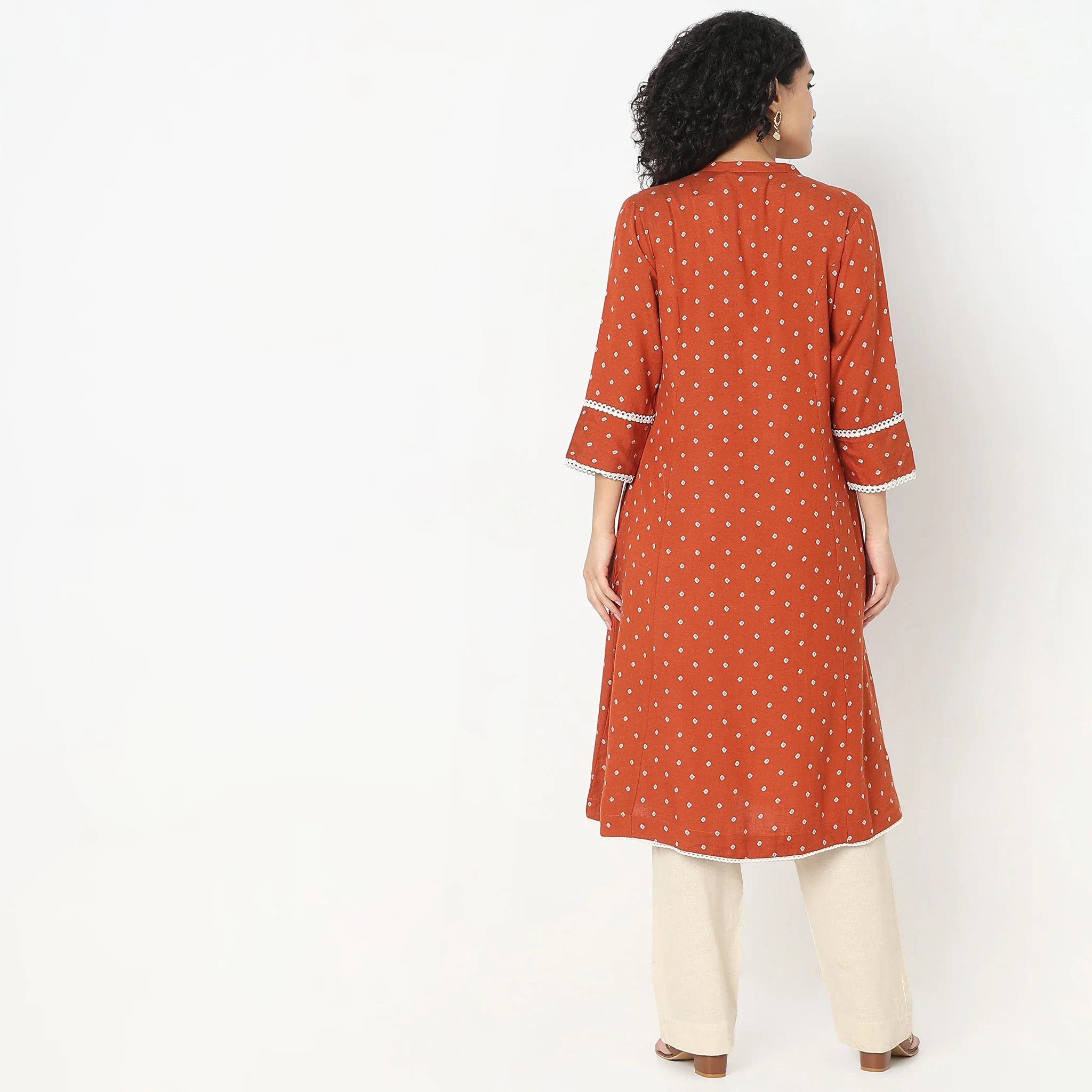 Flare Fit Printed Kurta - Image 3