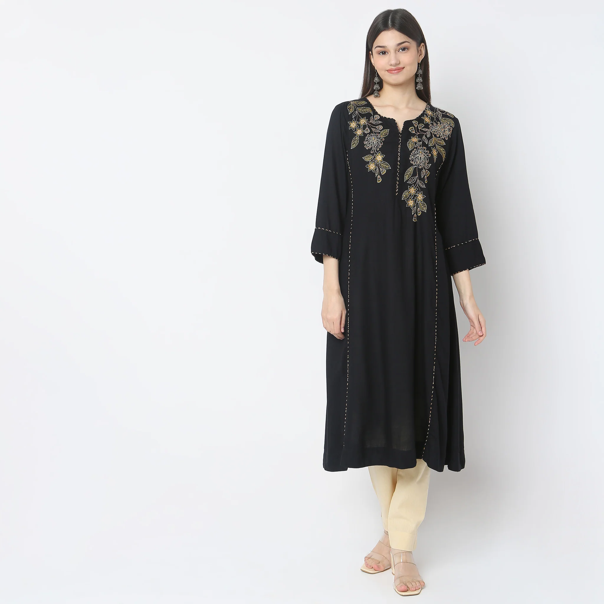 Flare Fit Printed Kurta - Image 2