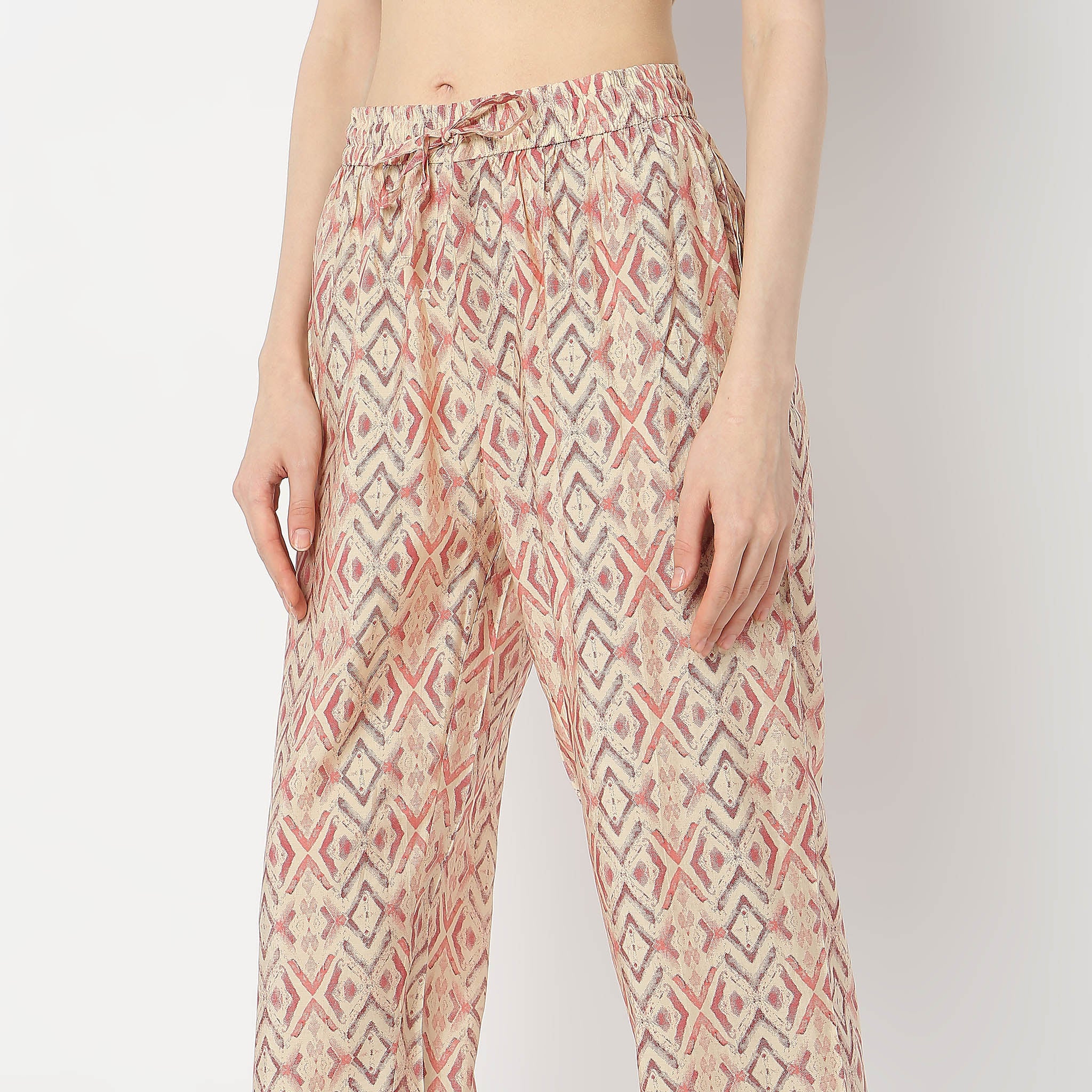 Flare Fit Printed Kurta With Pant Set - Image 14