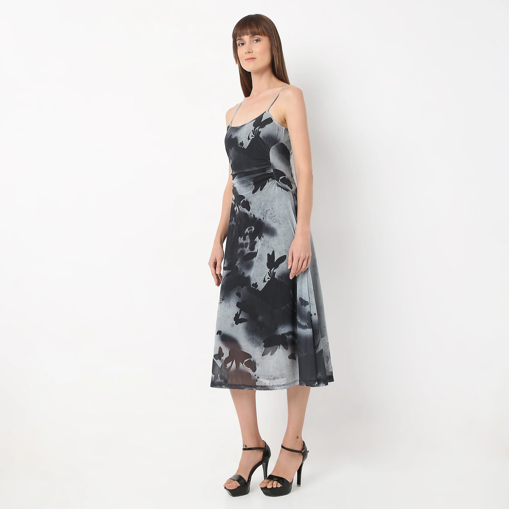 Flare Fit Printed Trendy Dress - Image 3