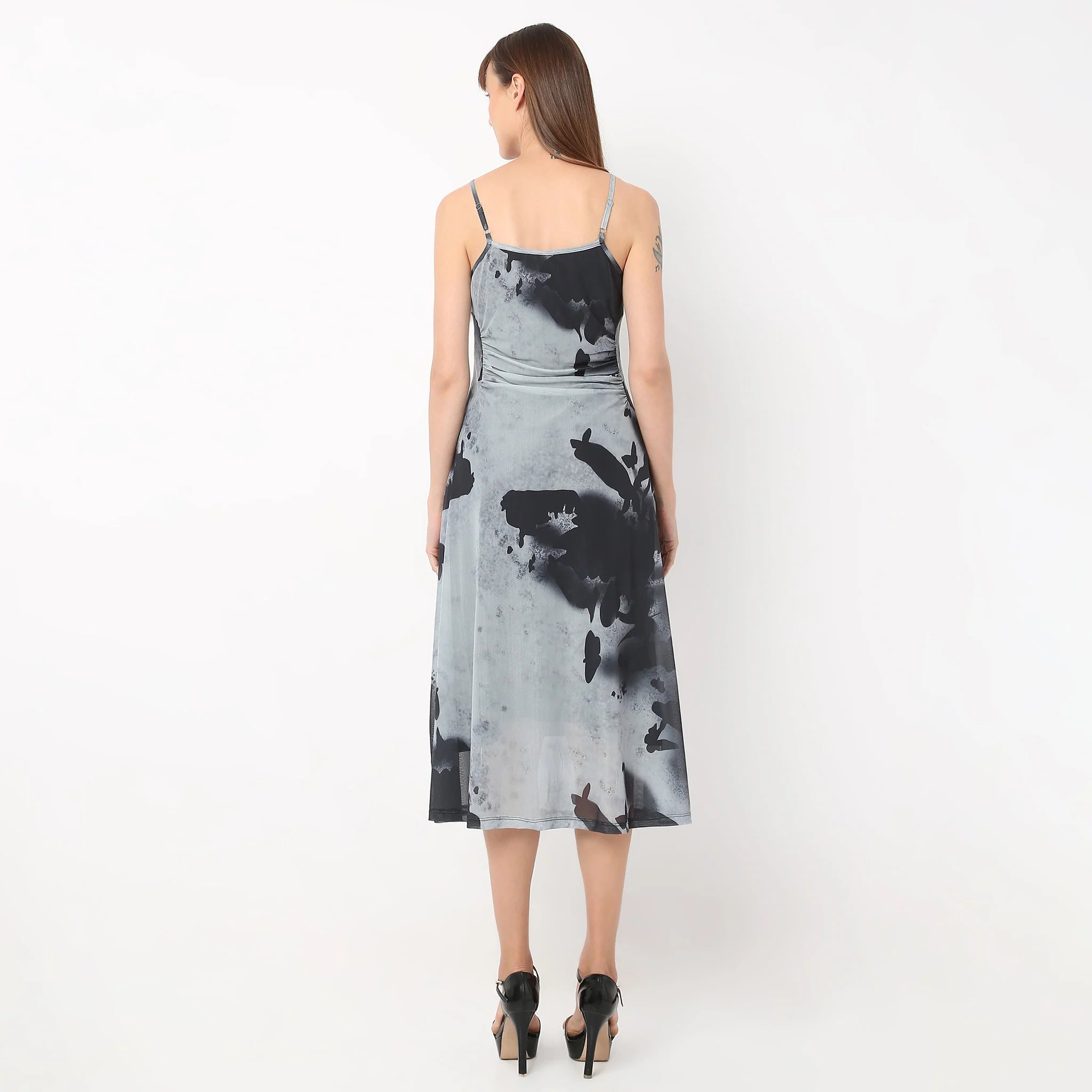 Flare Fit Printed Trendy Dress - Image 4