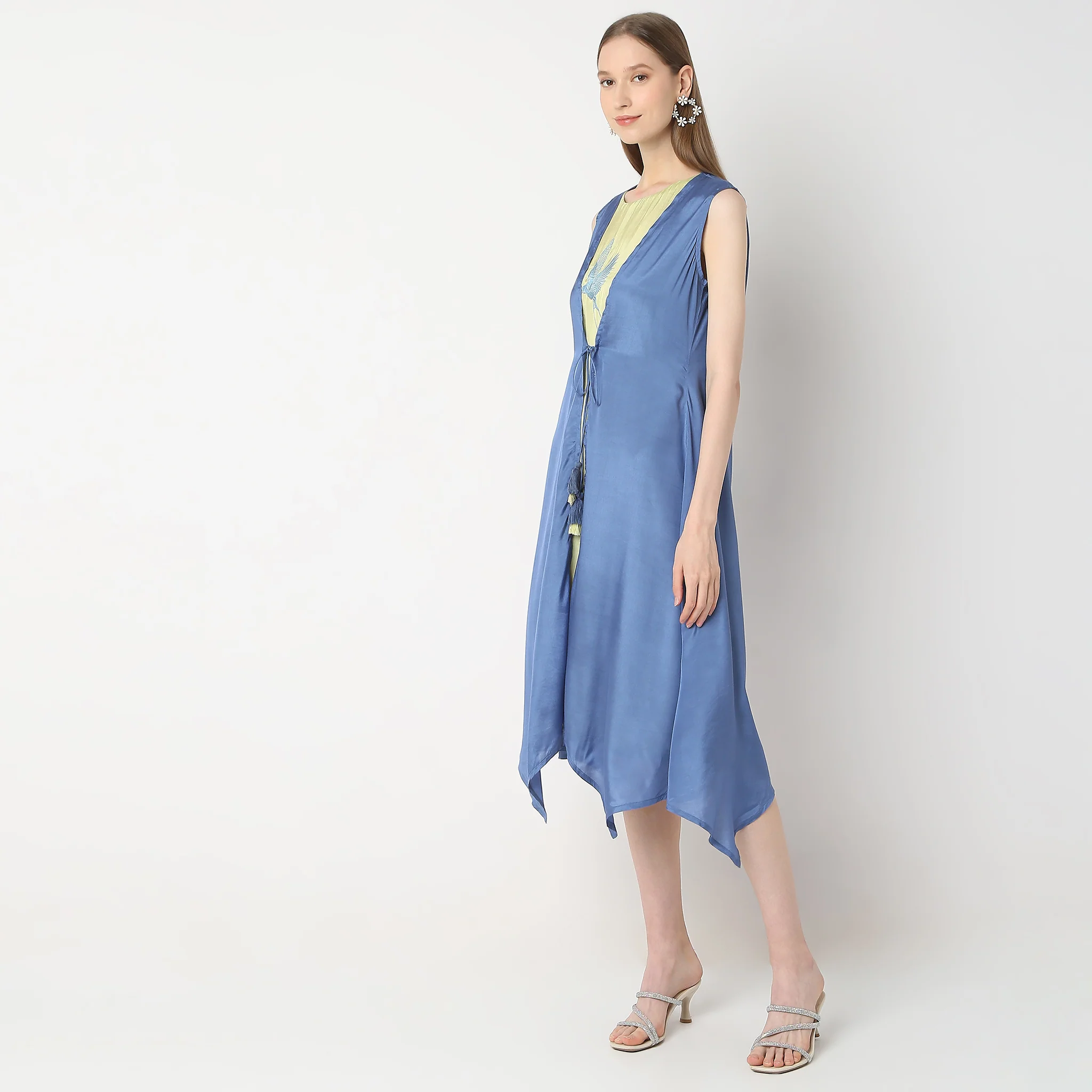 Flare Fit Solid Dress - Image 10