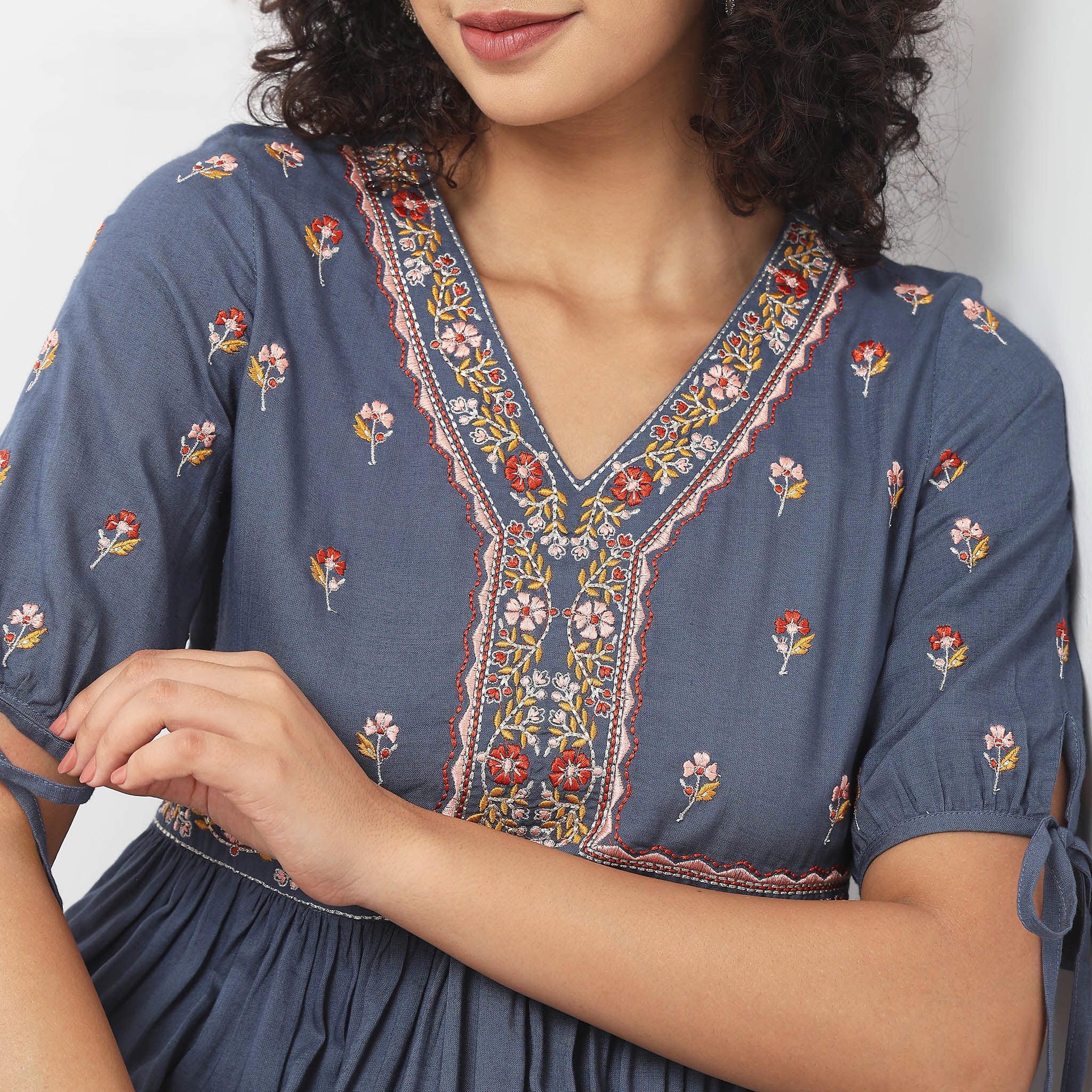 Flare Fit Solid Kurta - Image 4