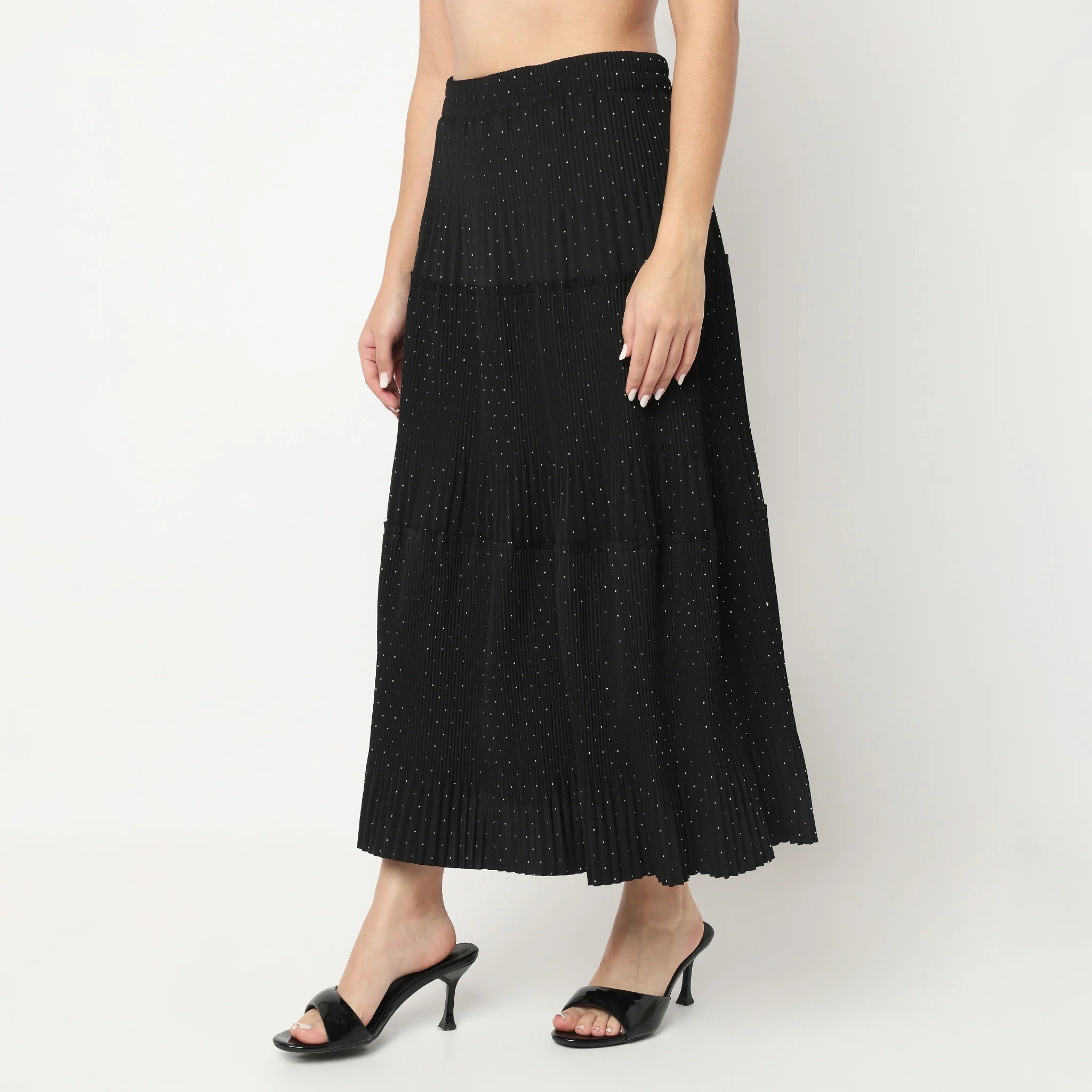 Flare Fit Tiered Skirt - Image 10