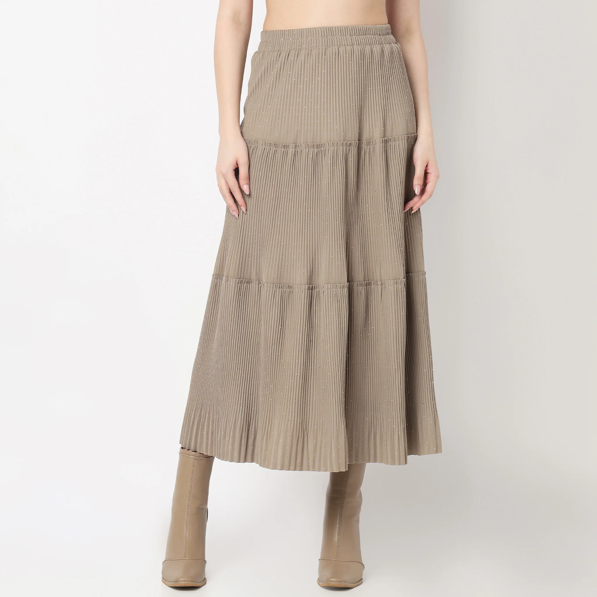 Flare Fit Tiered Skirt - Image 2