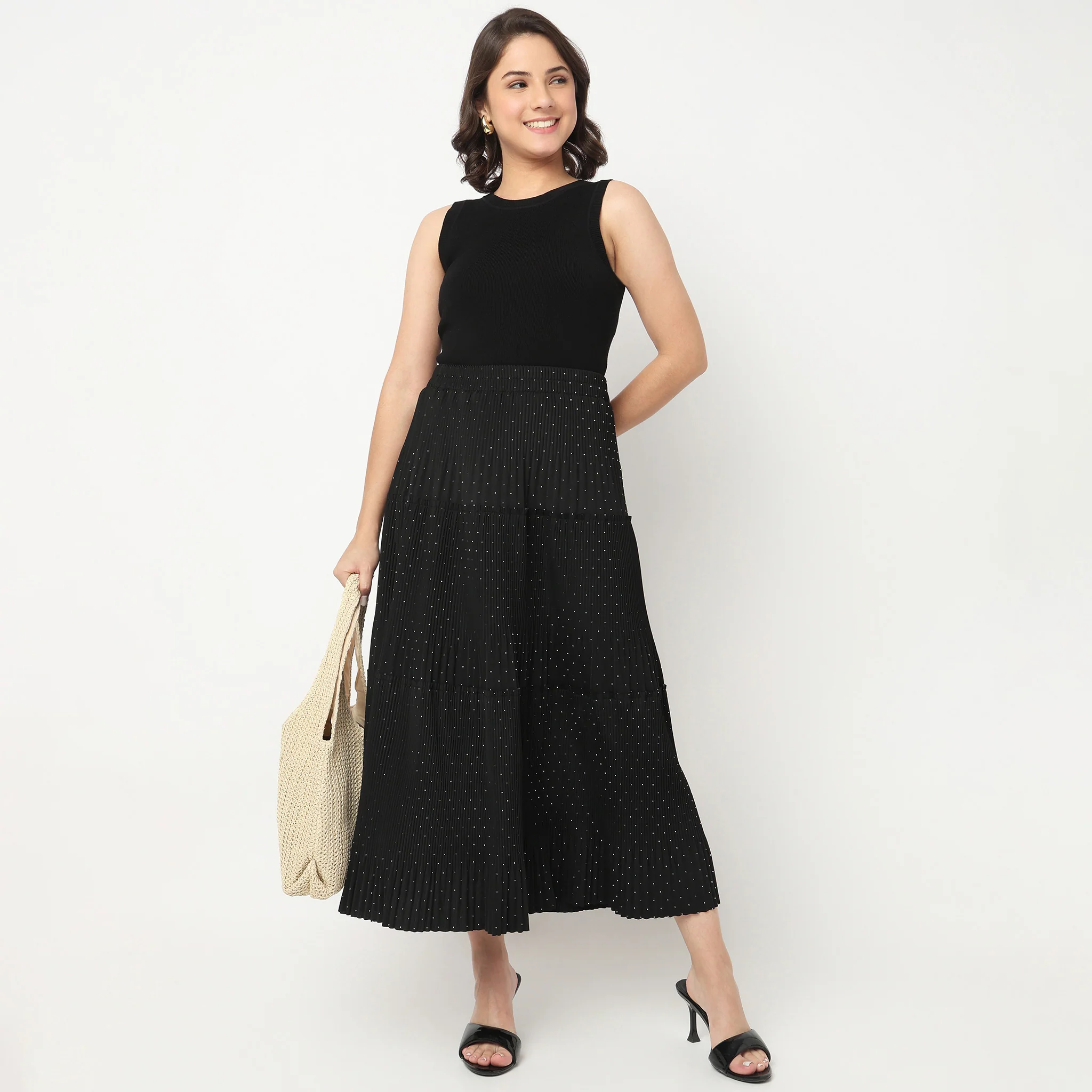 Flare Fit Tiered Skirt - Image 6