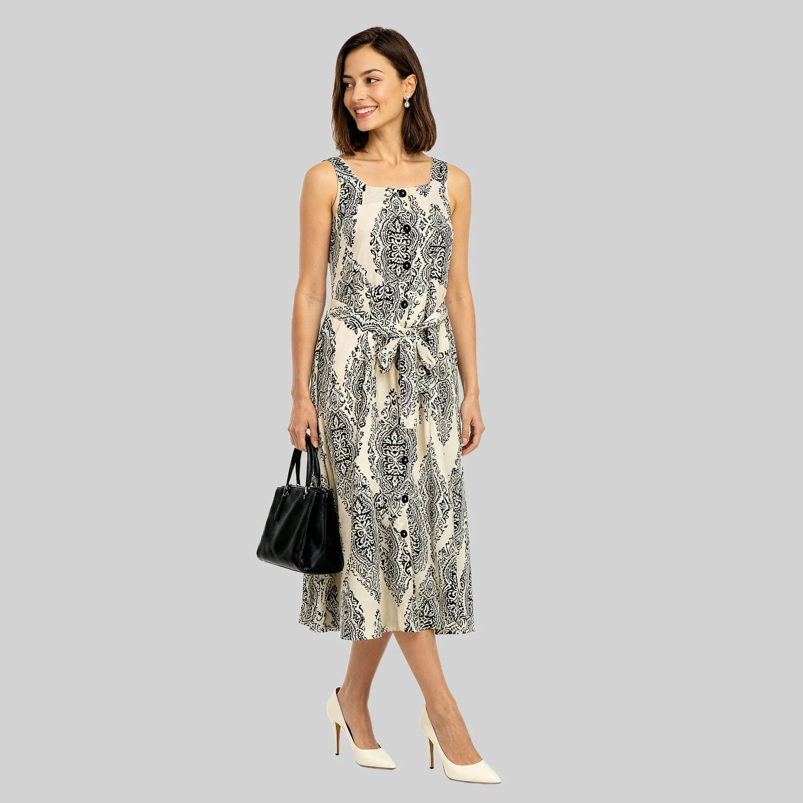 Flared Strappy A-Line Dress