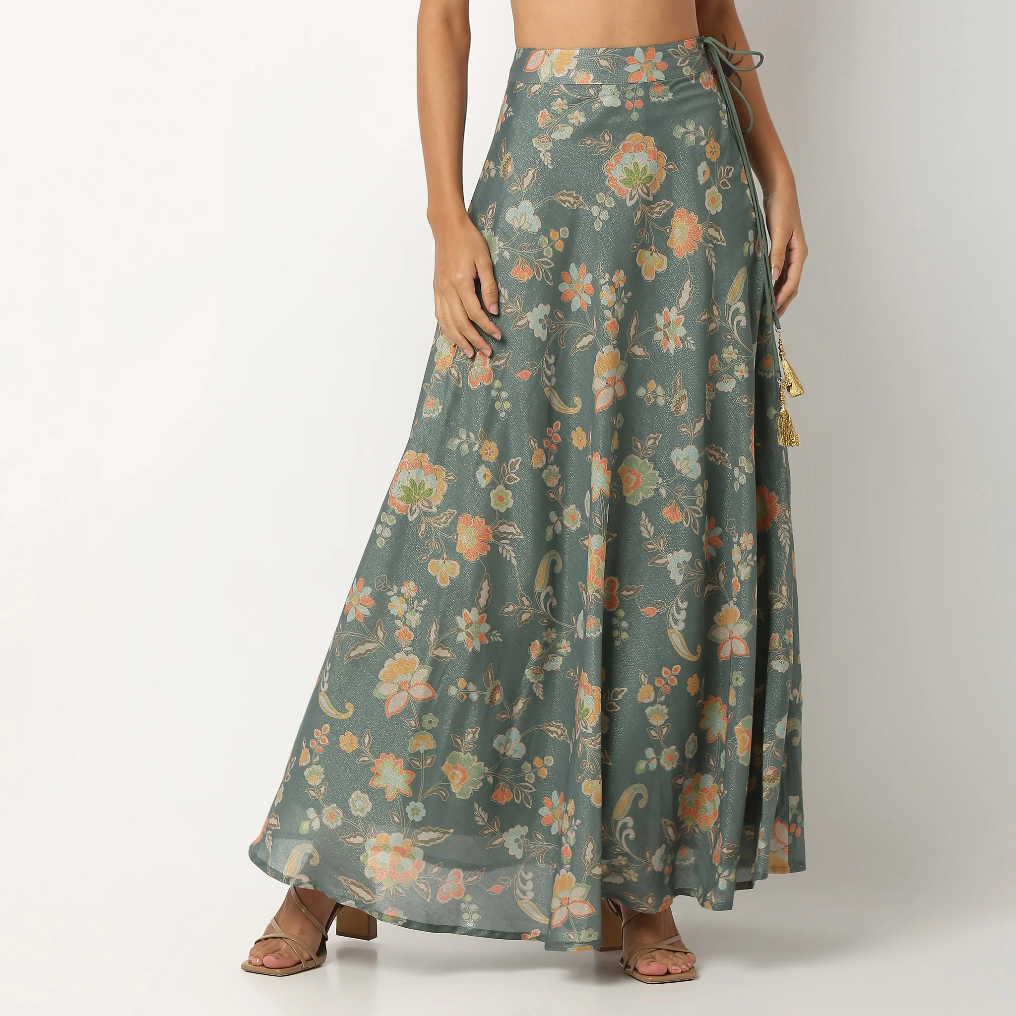 Floral Flared Skirt - Image 2