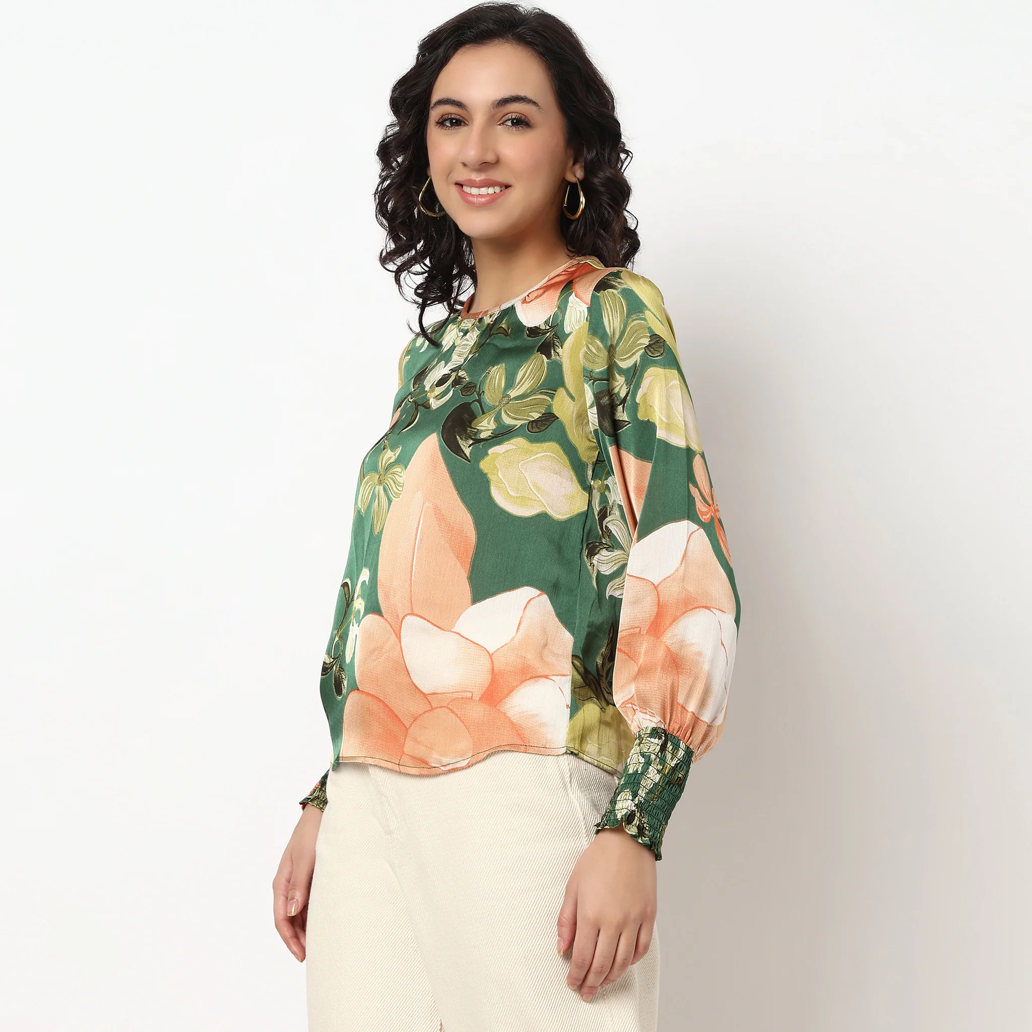 Floral Round Neck Top - Image 5