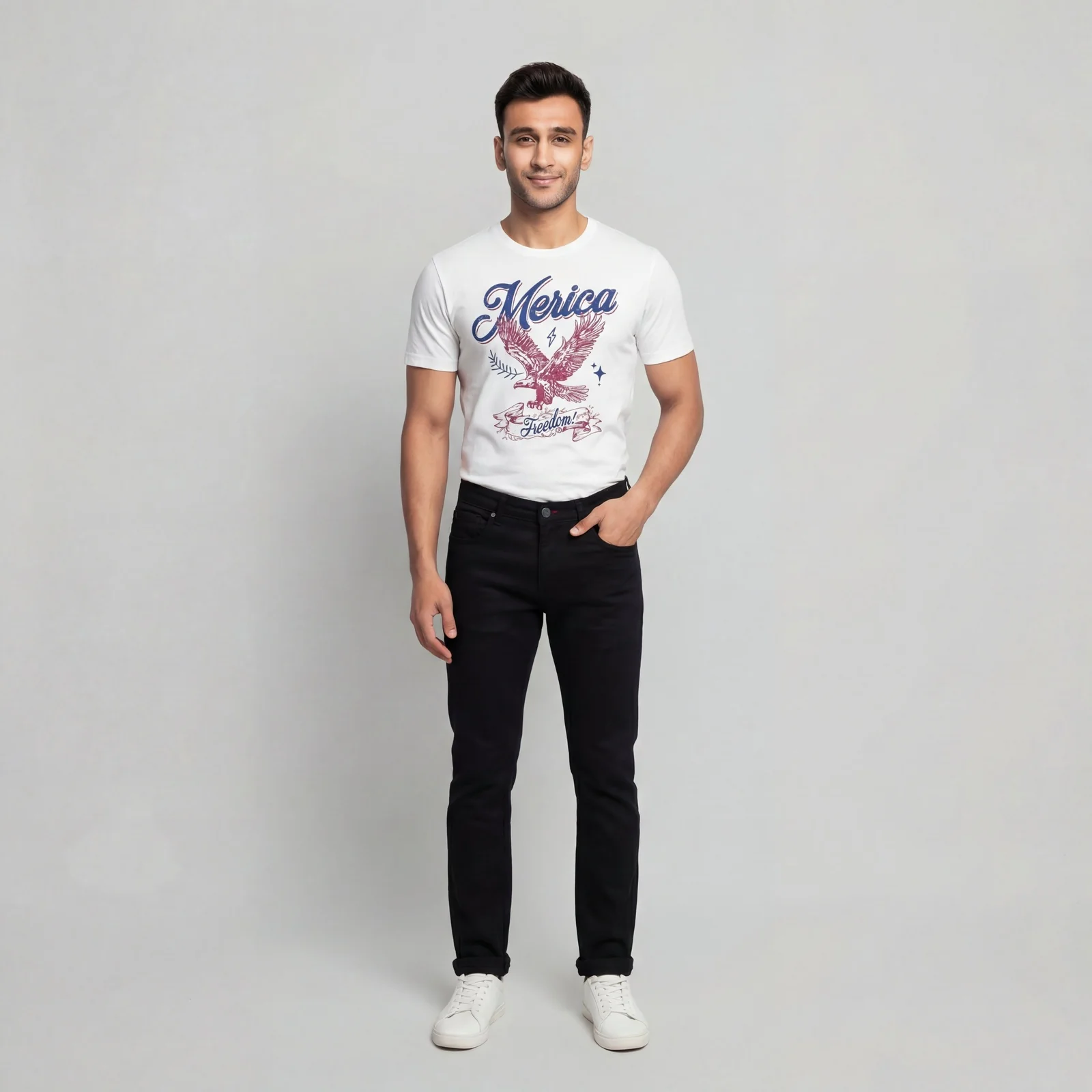 Full Length Woven Relaxed Fit Jeans