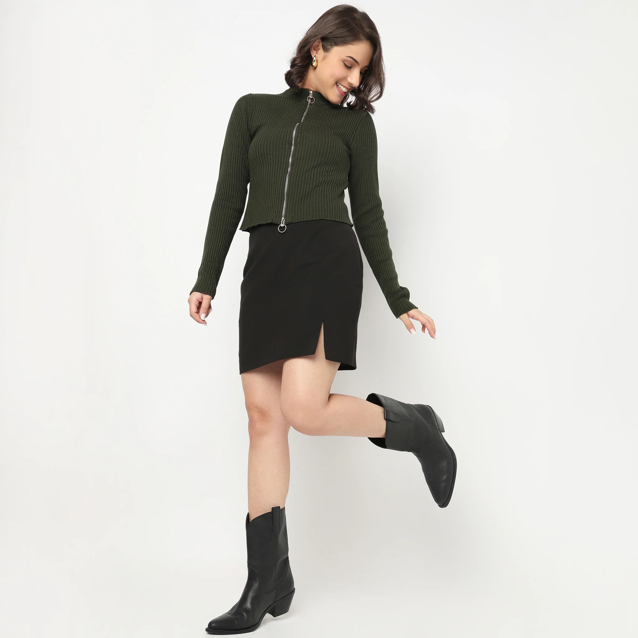 Full Sleeve Flat Knit Top
