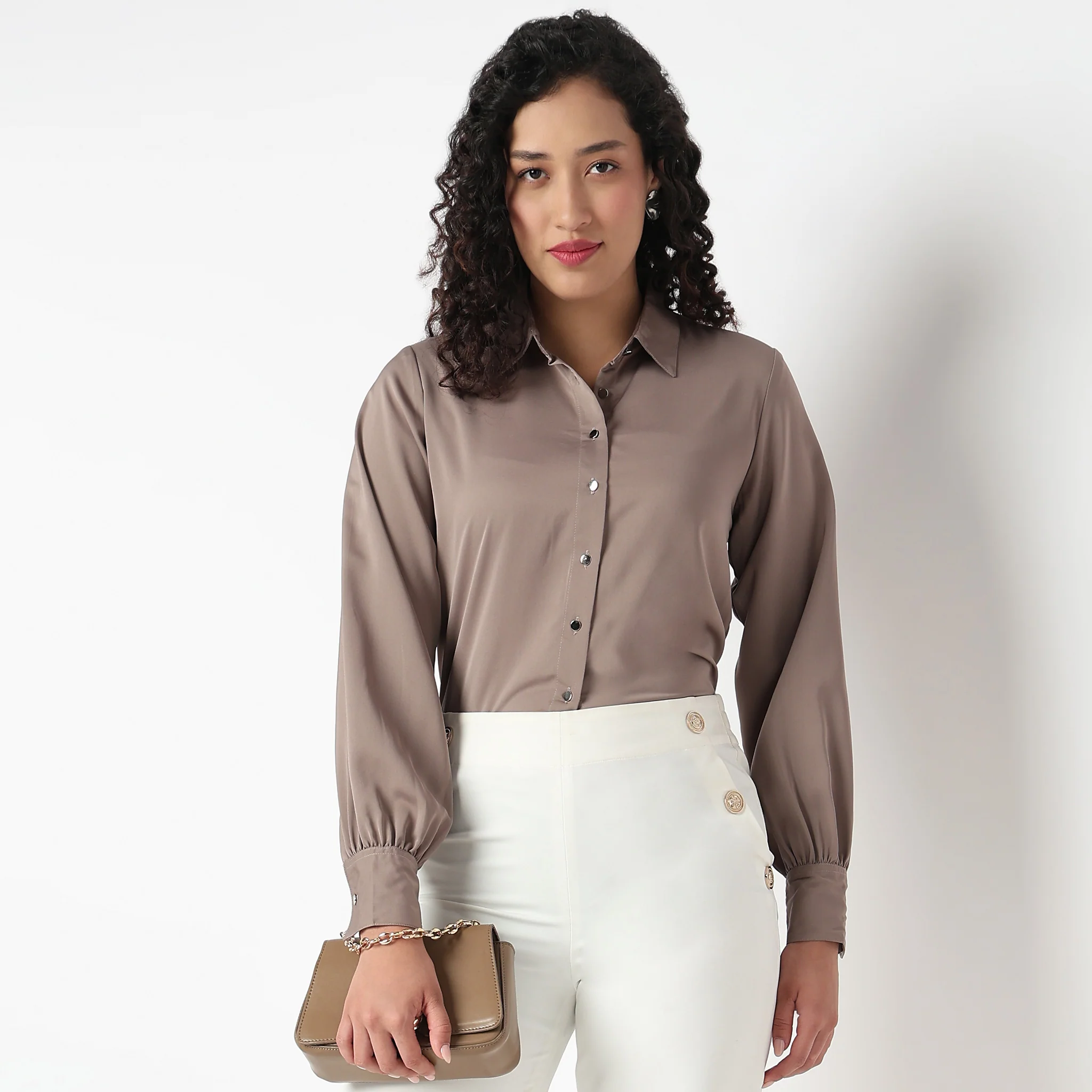 Full Sleeve Solid Shirt - Image 2