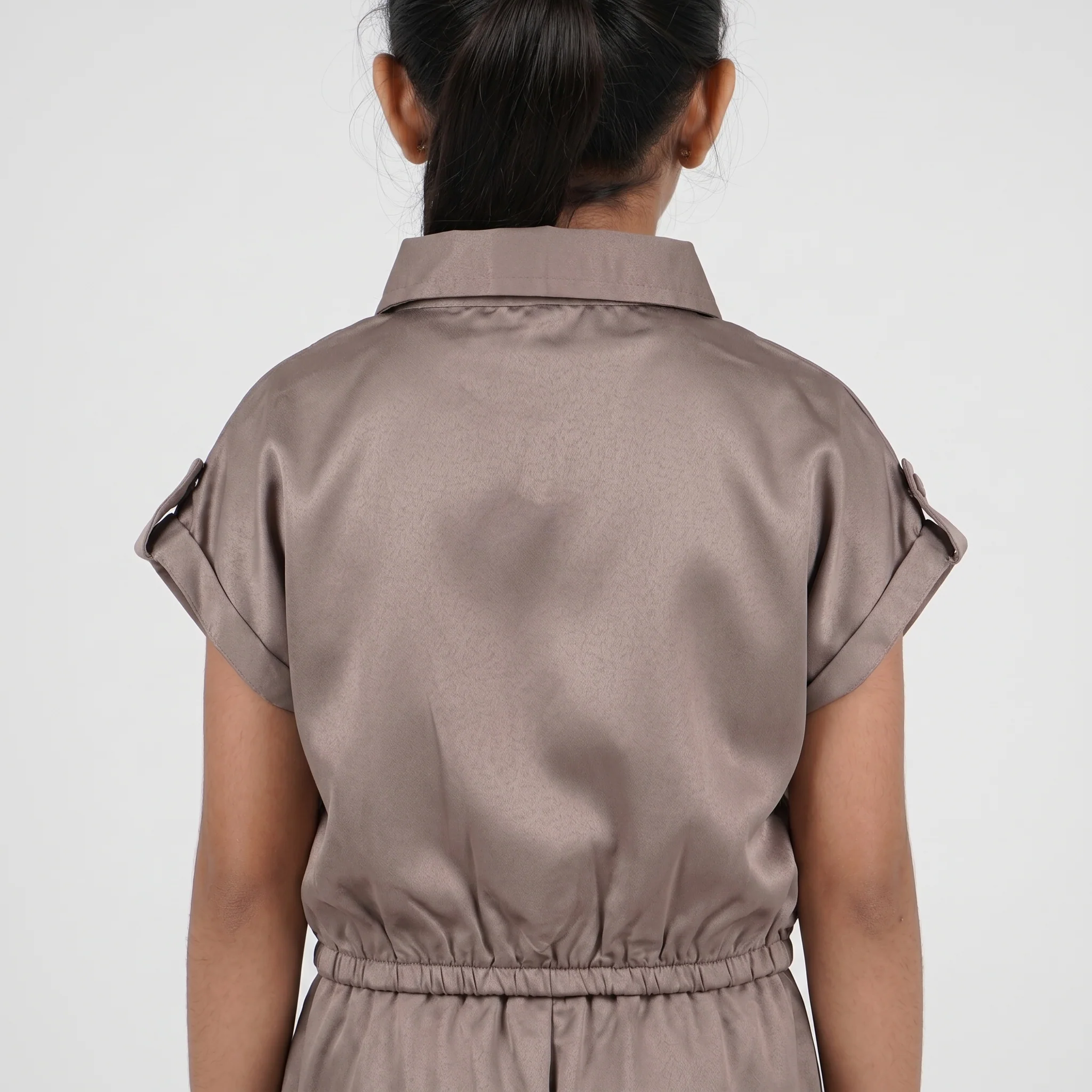 Girls Solid Crop Top - Image 3