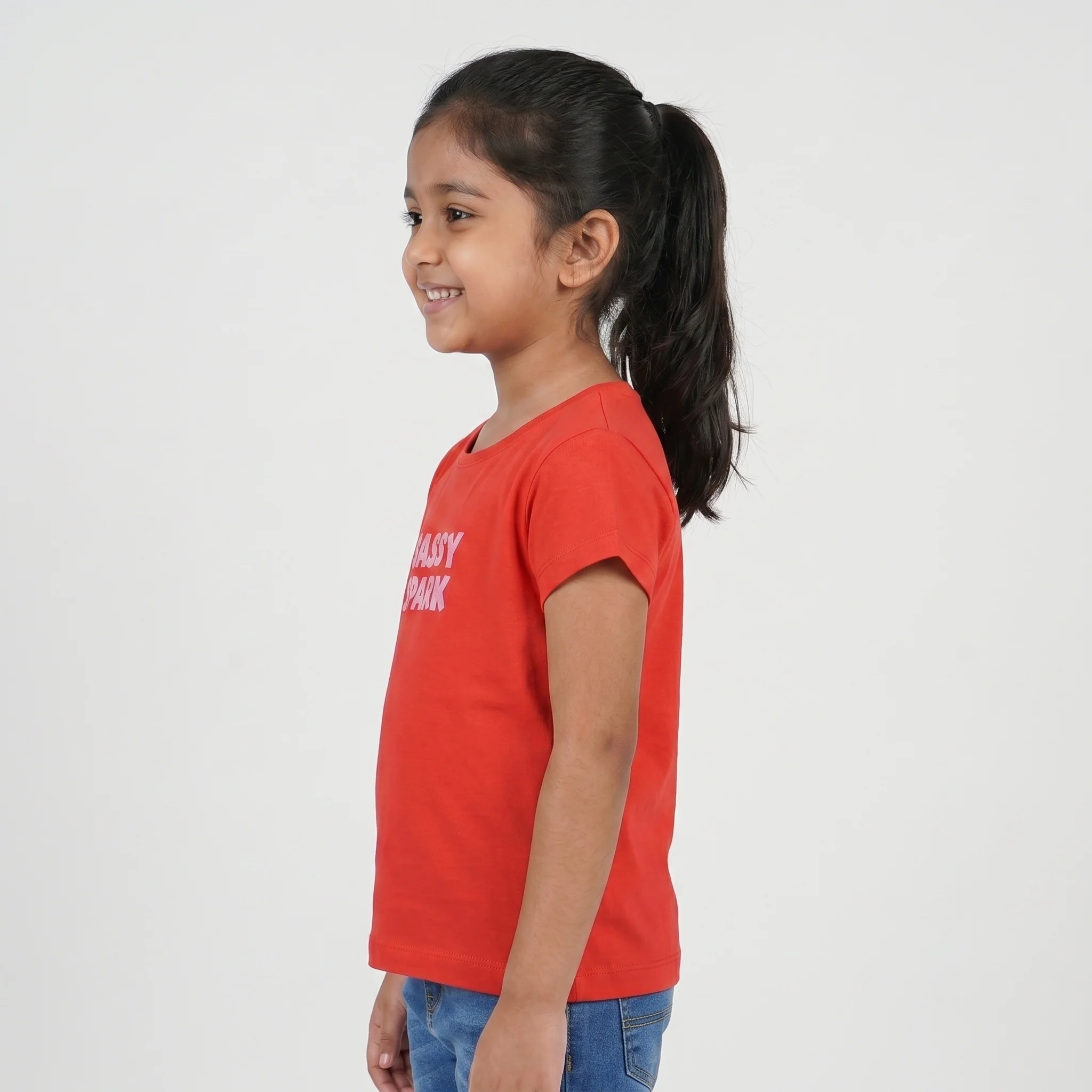 Girls Cotton Crew Neck Graphitee - Image 2