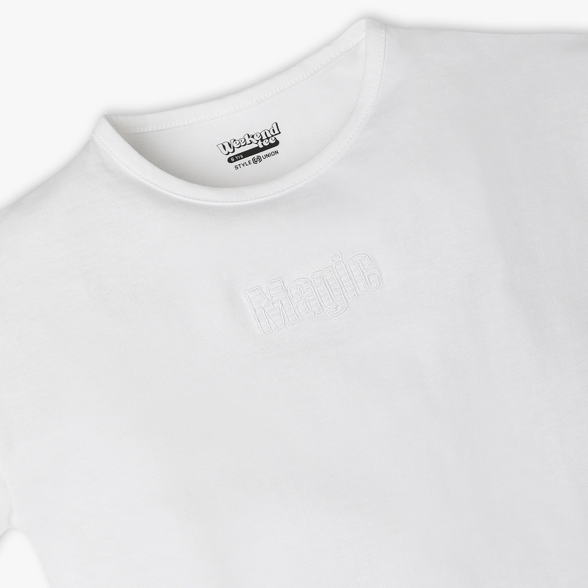 Girls Cotton Boxy Fit Crop T-Shirt - Image 3