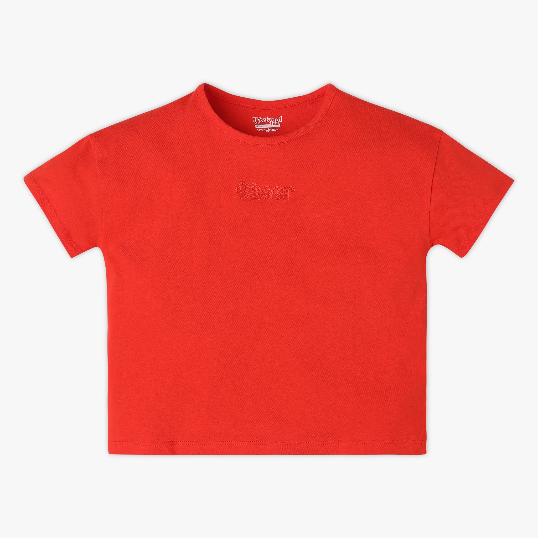 Girls Cotton Boxy Fit Crop T-Shirt - Image 4