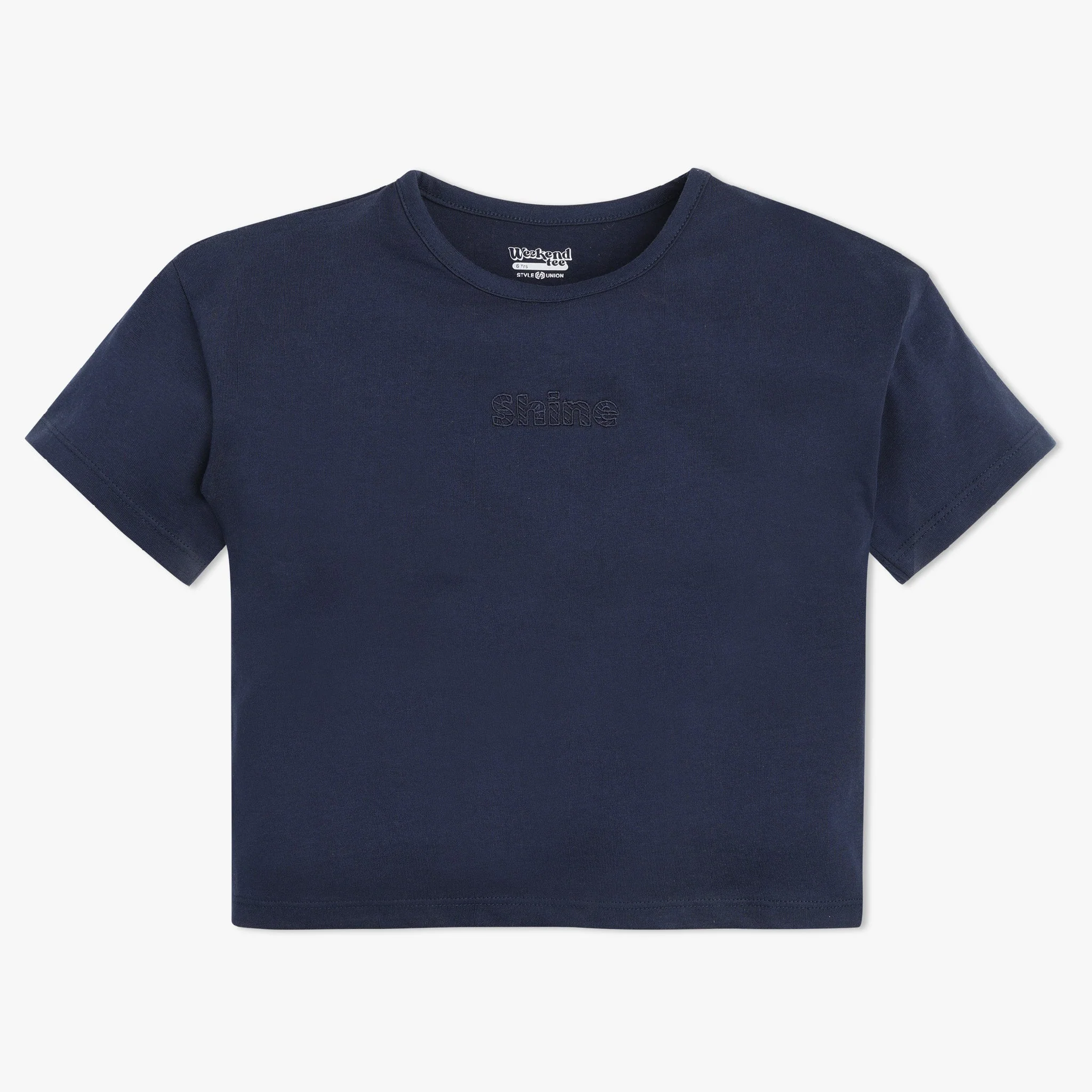 Girls Cotton Boxy Fit Crop T-Shirt - Image 7