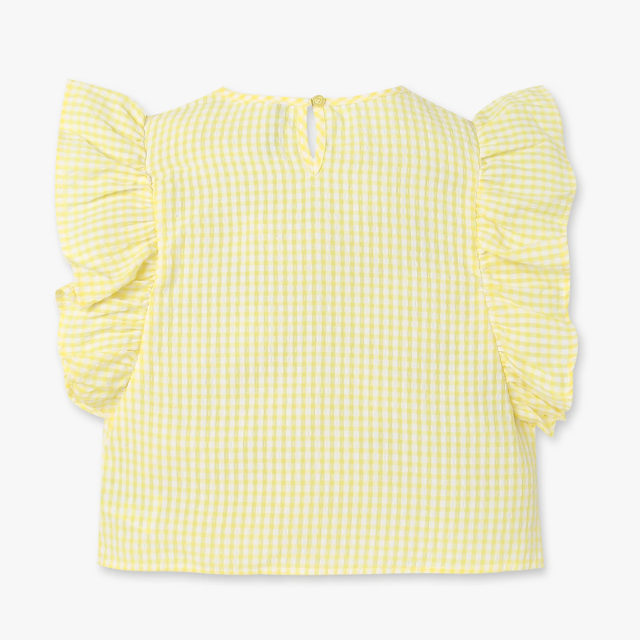 Girls Checkered Crop Top - Image 2