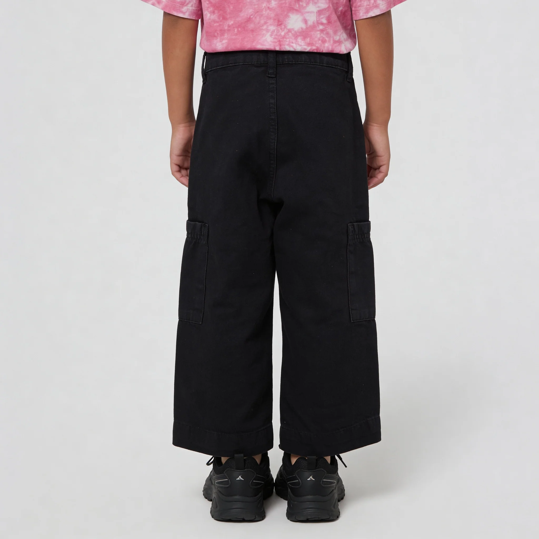 Girls Classy Wide Leg Cargos With Belt Highlighted - Image 3