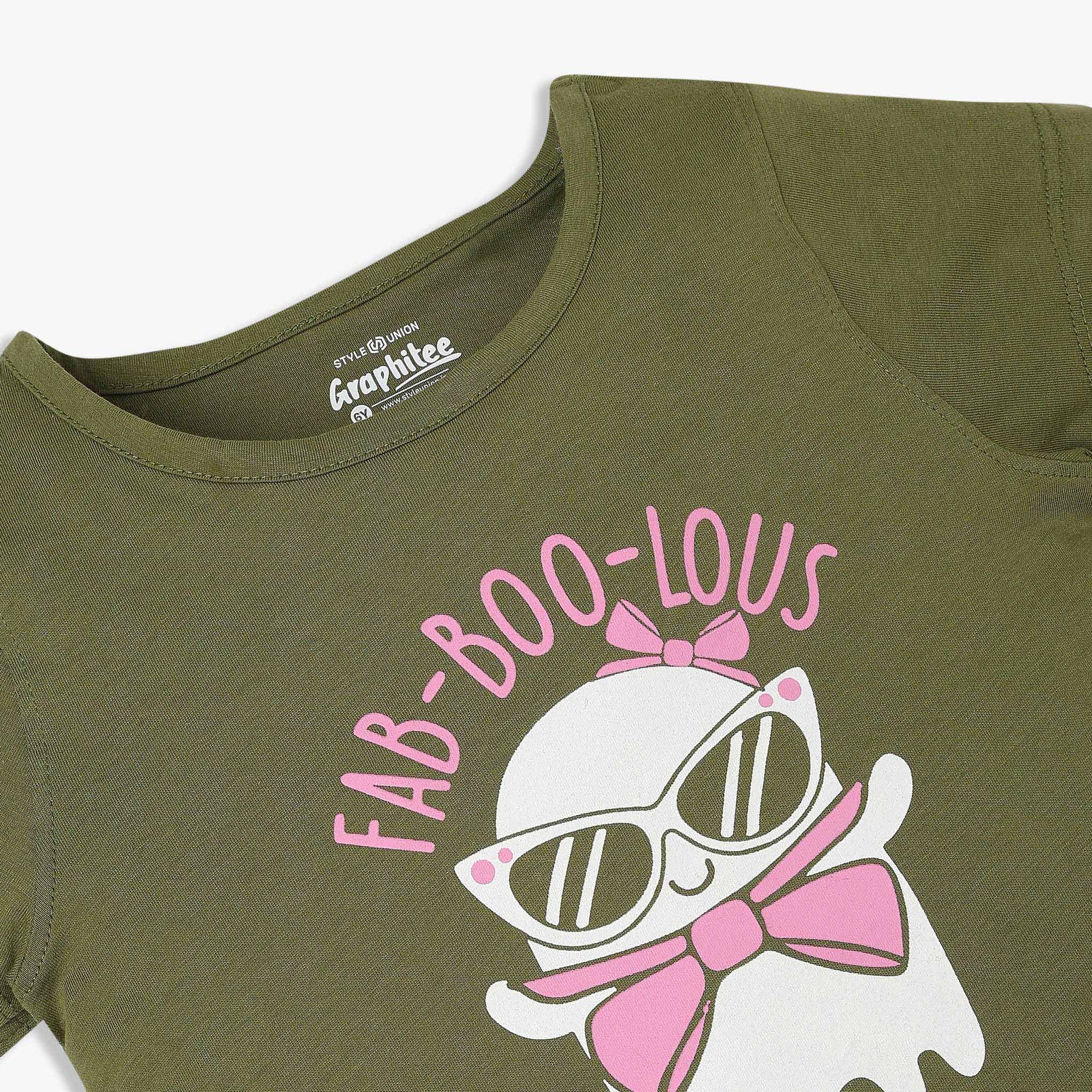 Girls Cotton Crew Neck Graphitee - Image 3
