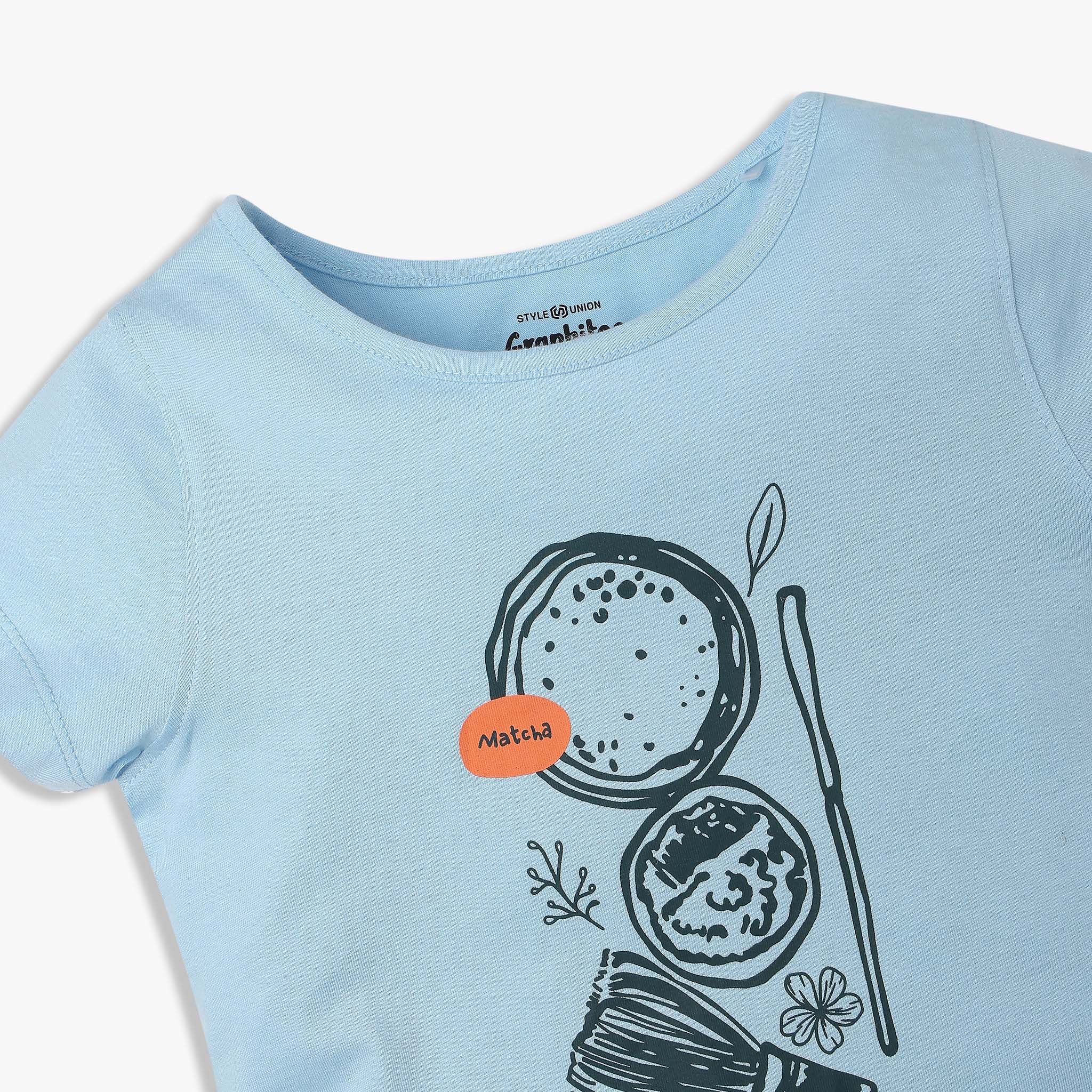 Girls Cotton Crew Neck Graphitee - Image 3