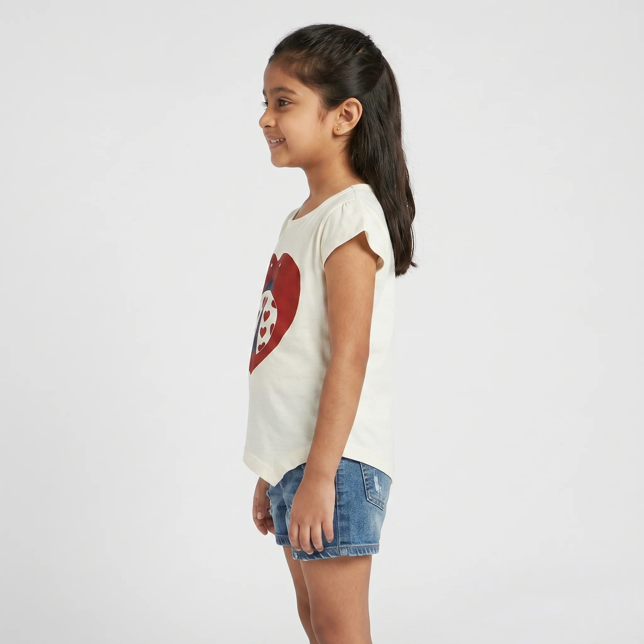 Girls Cotton Crew Neck Graphitee - Image 2