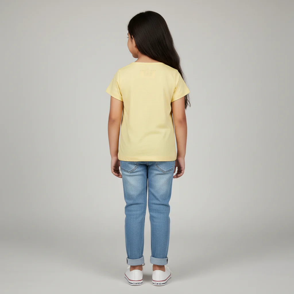 Girls Cotton Crew Neck Graphitee - Image 3