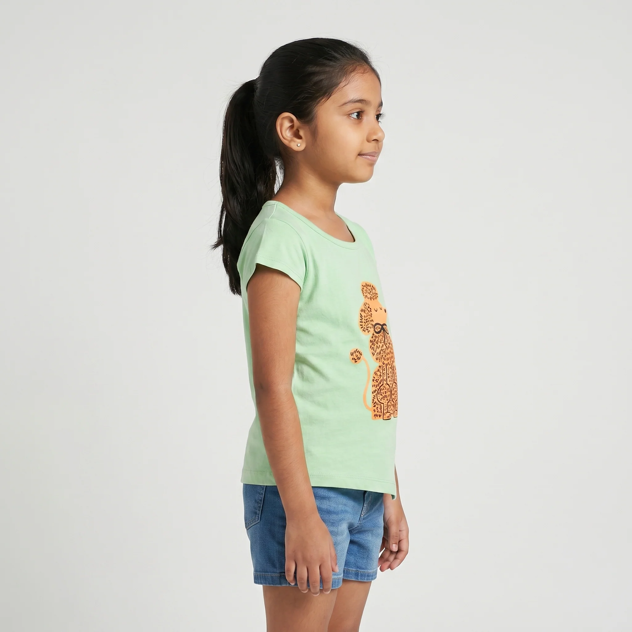 Girls Cotton Crew Neck Graphitee - Image 2