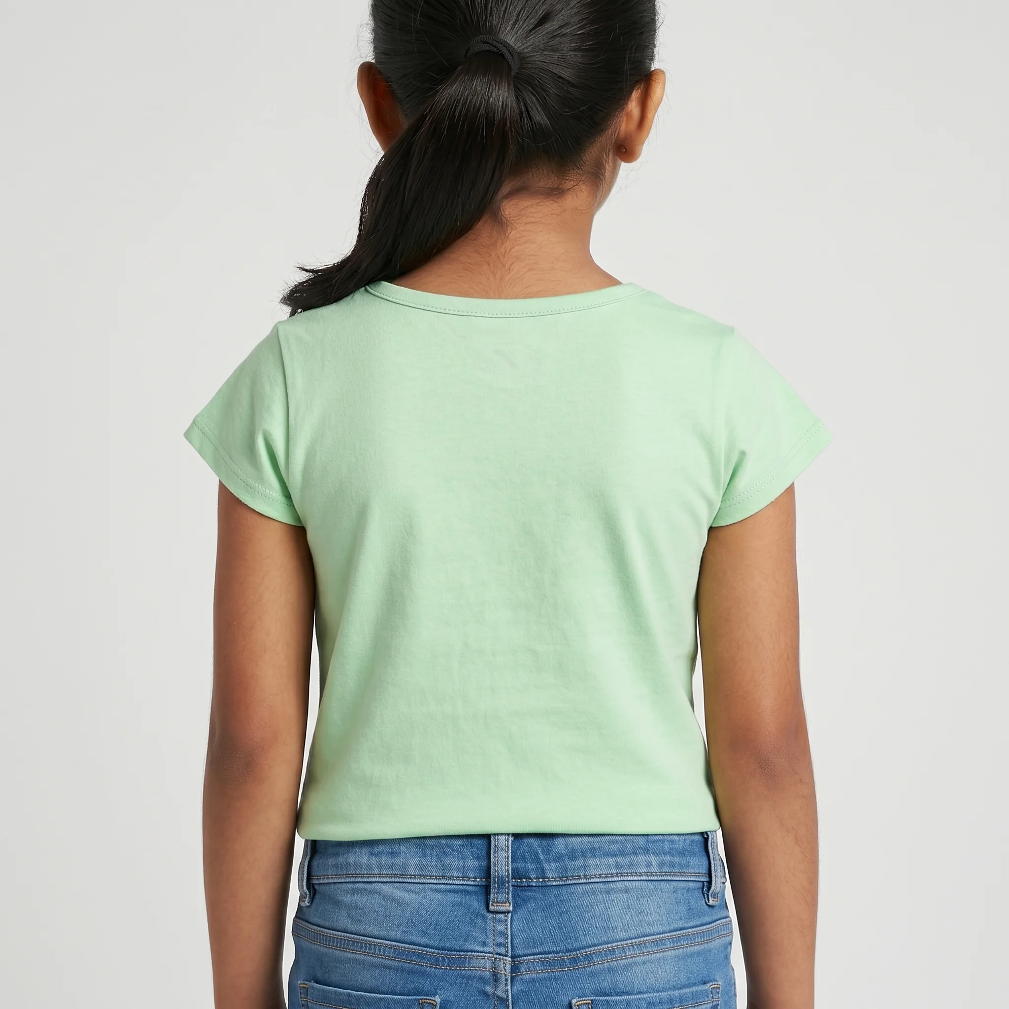 Girls Cotton Crew Neck Graphitee - Image 3