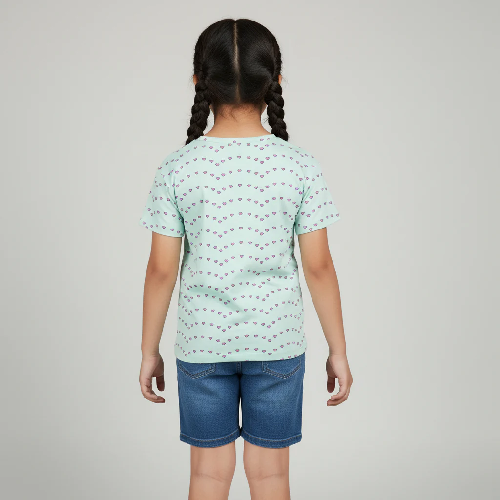 Girls Cotton Crew Neck Graphitee - Image 3