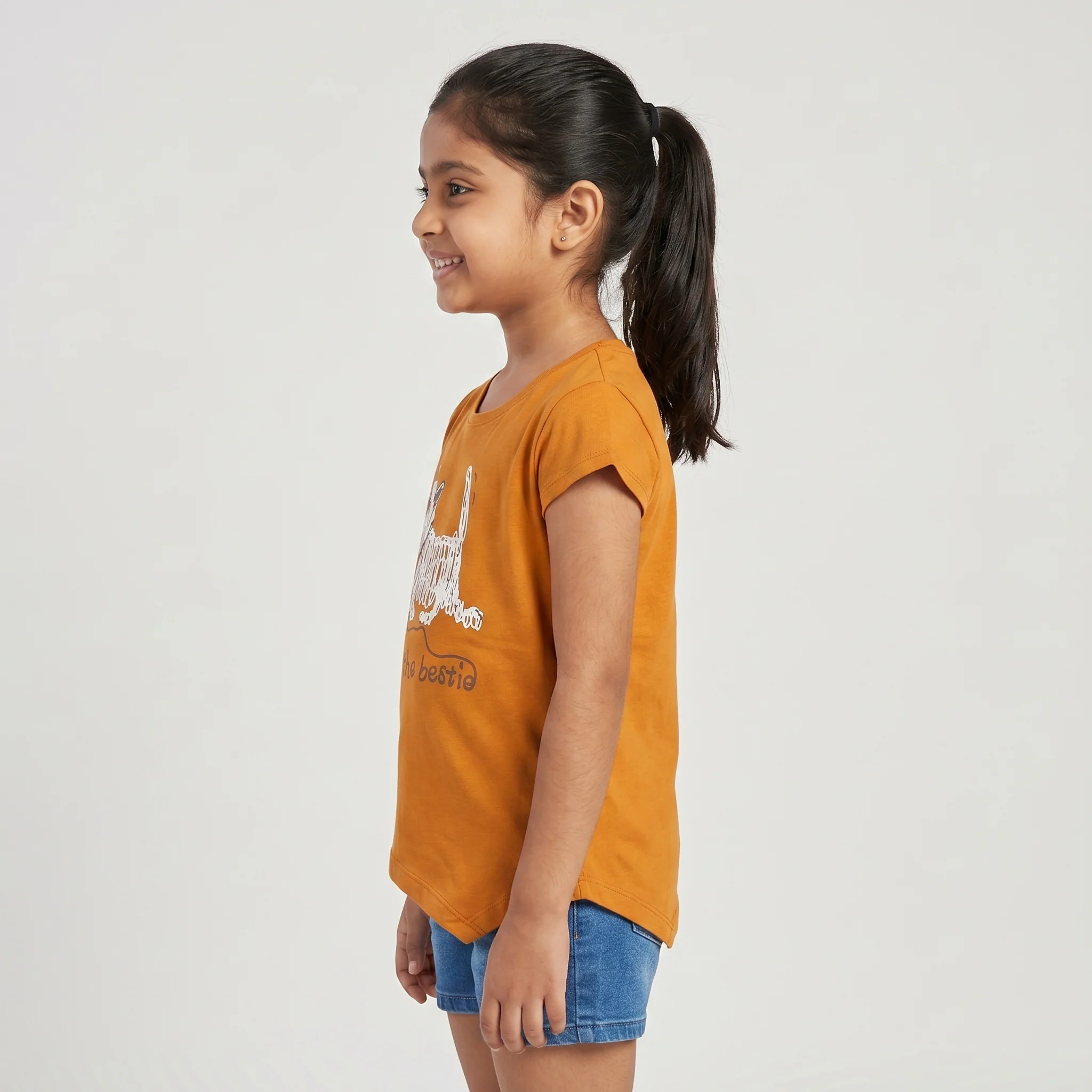 Girls Cotton Crew Neck Graphitee - Image 2