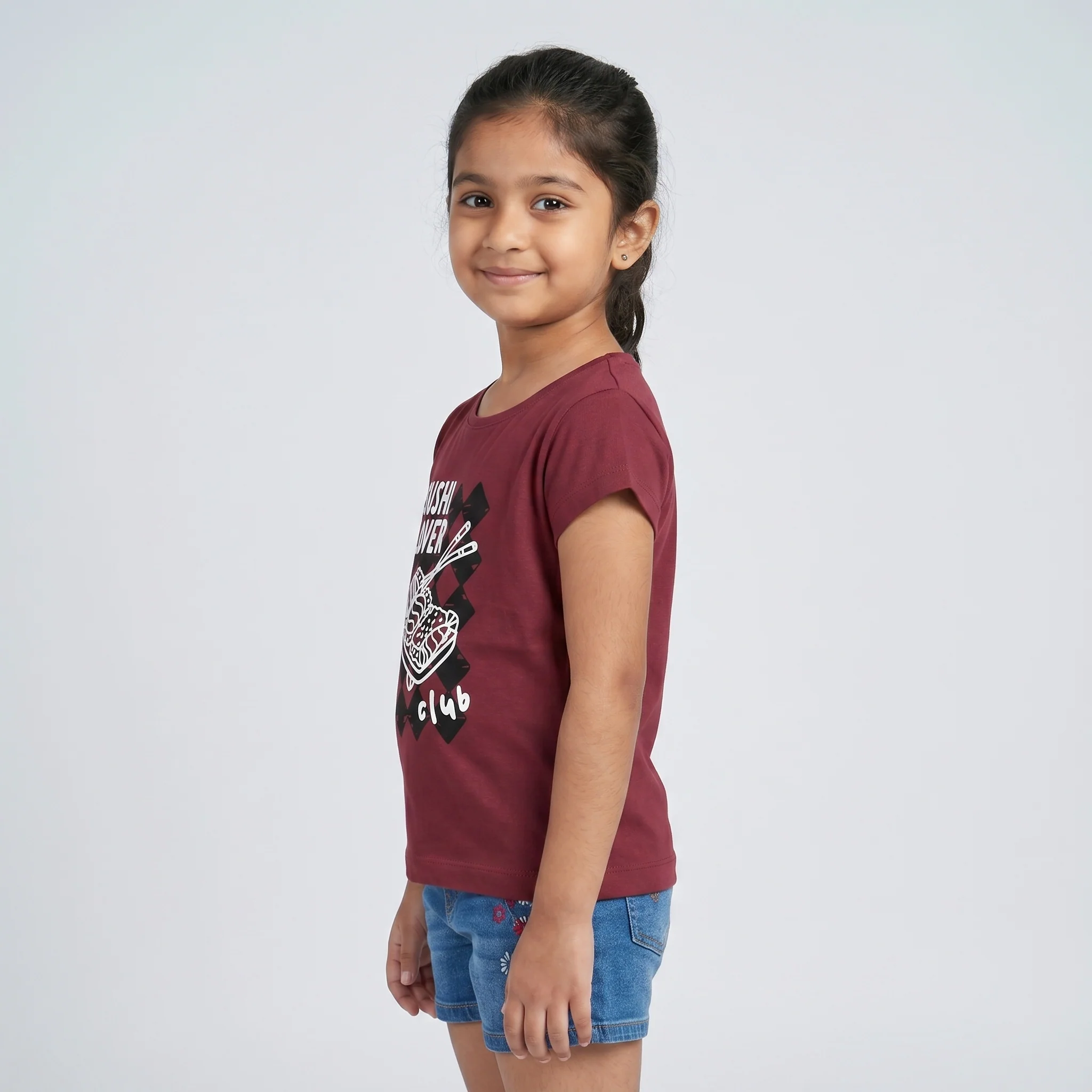 Girls Cotton Crew Neck Graphitee - Image 2