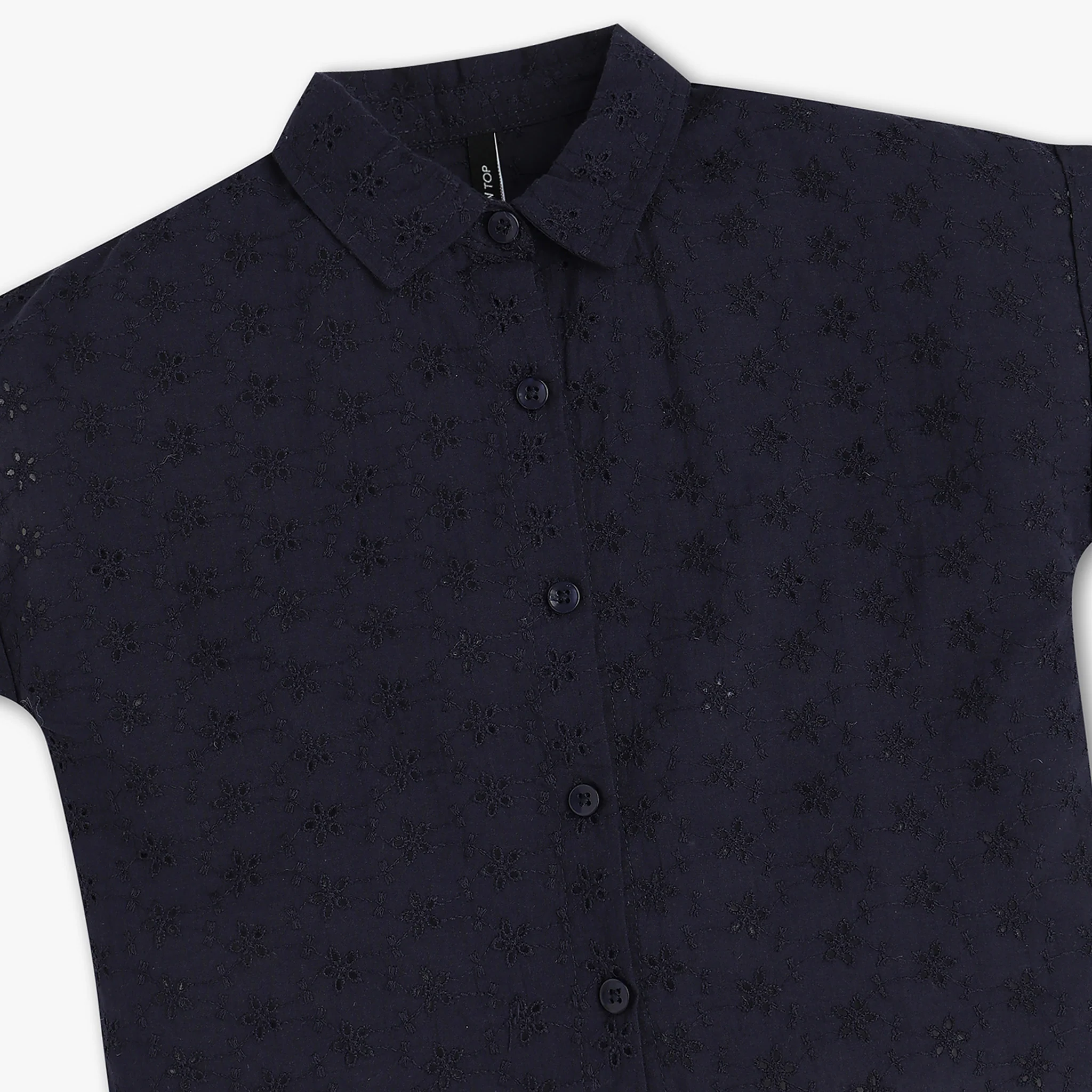 Girls Embroidered Cotton Top - Image 3