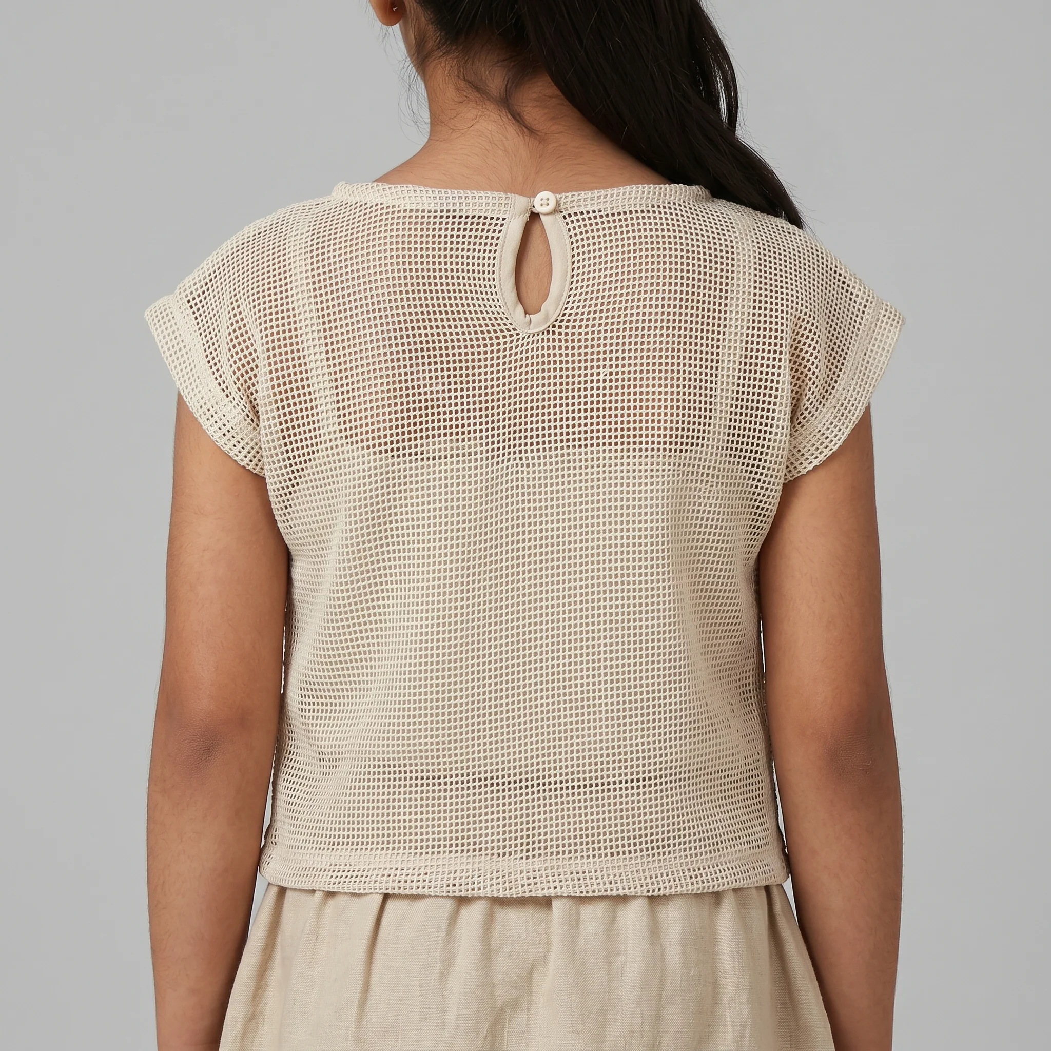Girls Cotton Lace Boho Top - Image 3