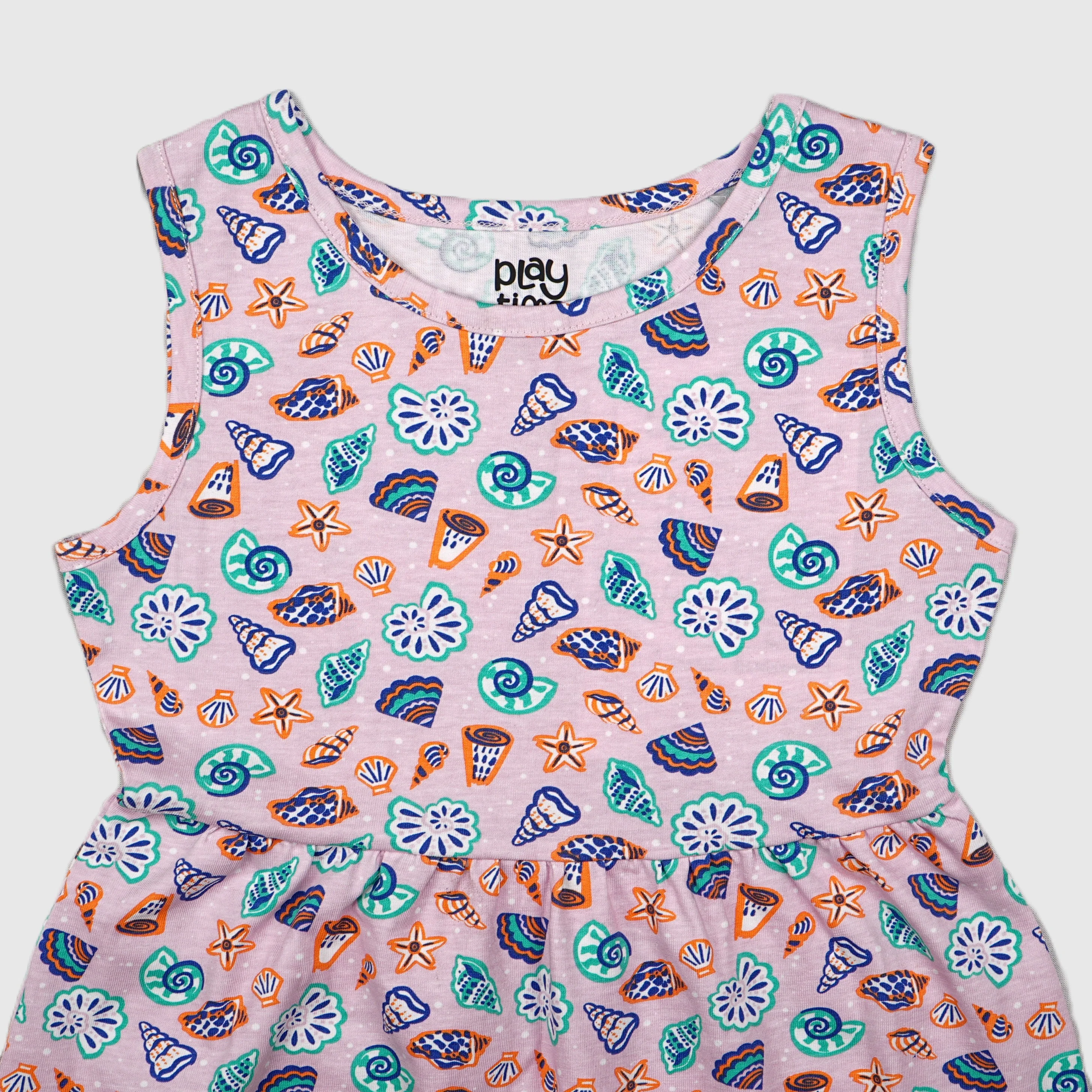 Girls Cotton Printed Dress - Image 4
