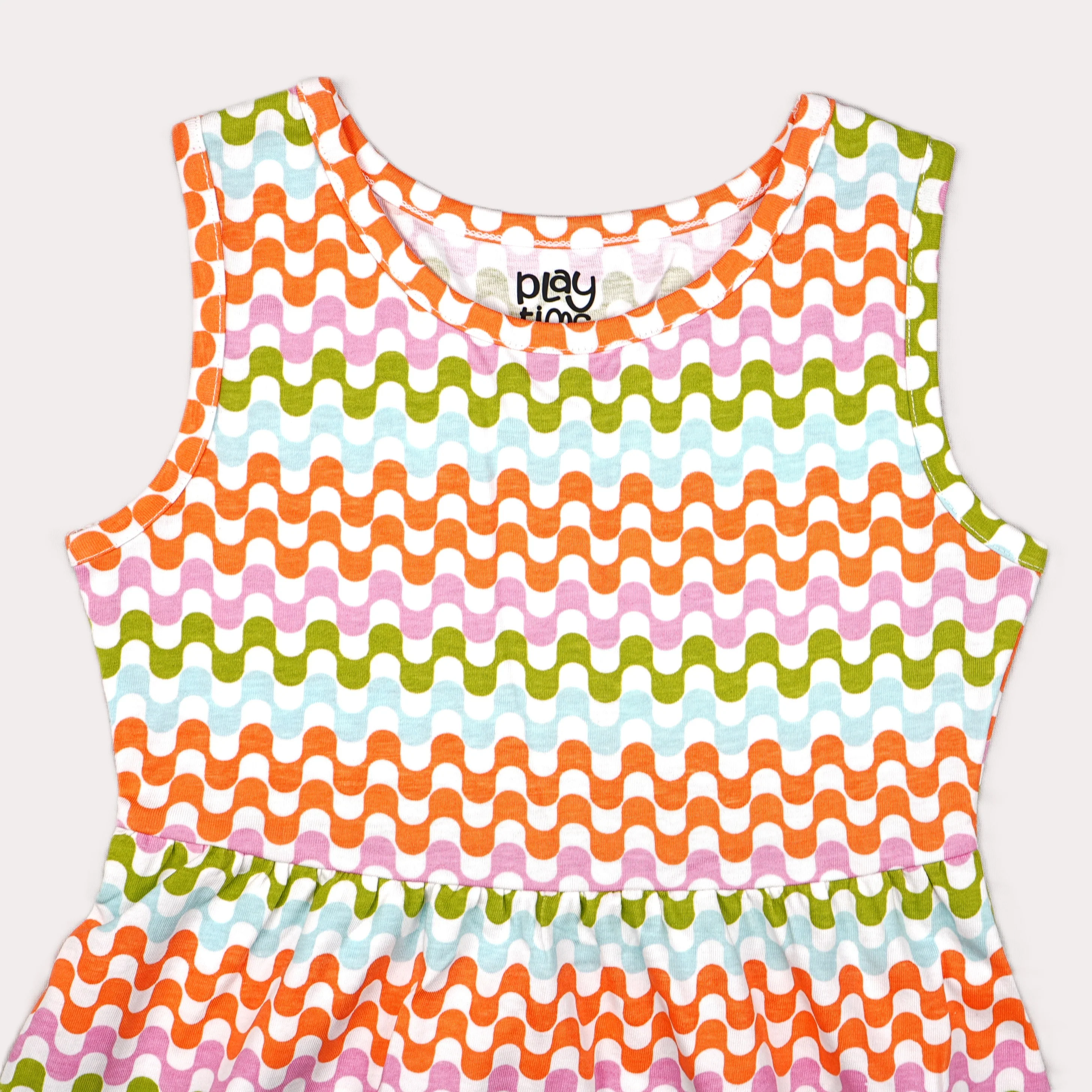 Girls Cotton Printed Dress - Image 4