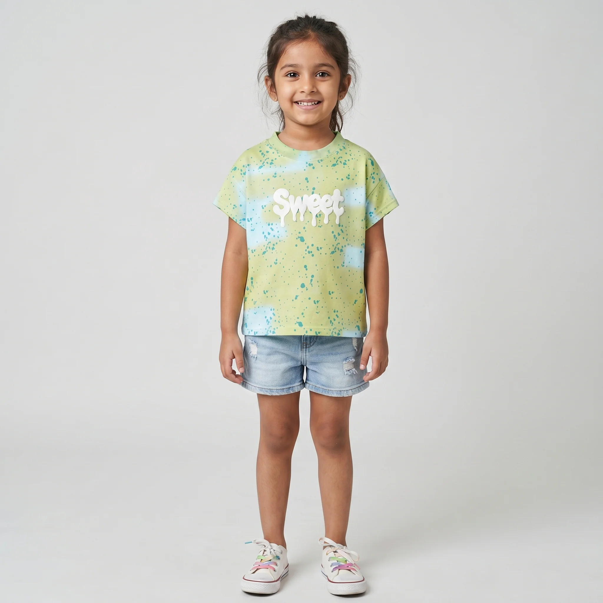 Girls Cotton Printed T-Shirt