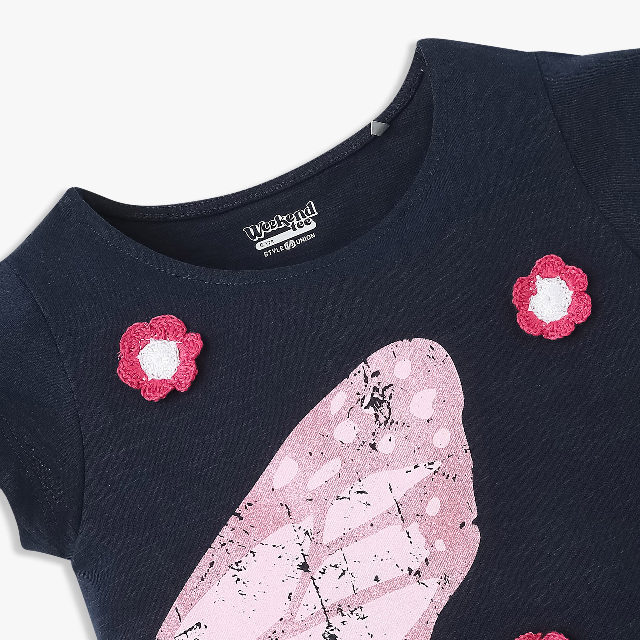 Girls Cotton Printed Weekend T-Shirt - Image 3