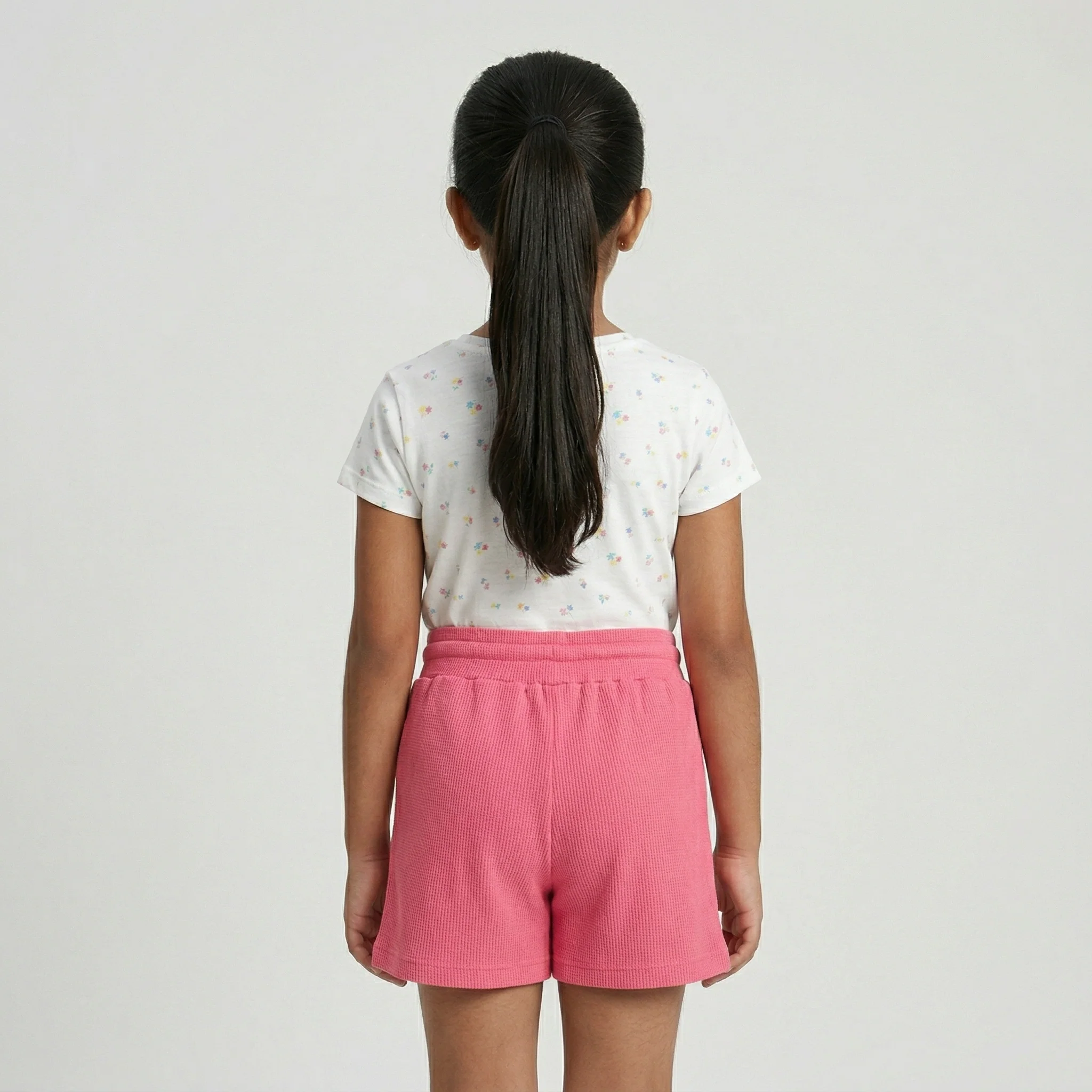 Girls Cotton Solid Shorts - Image 3