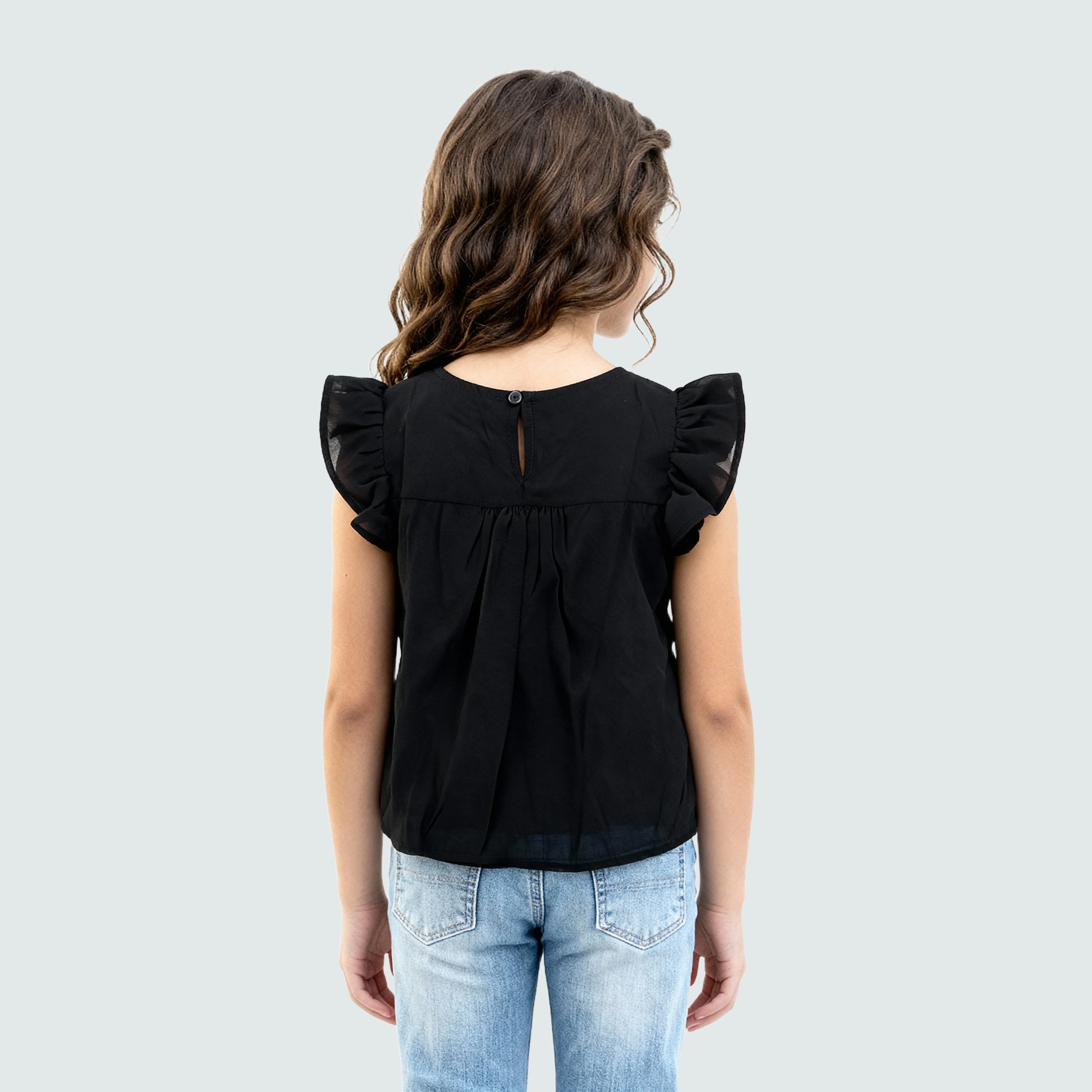 Girls Cotton Solid Top - Image 3