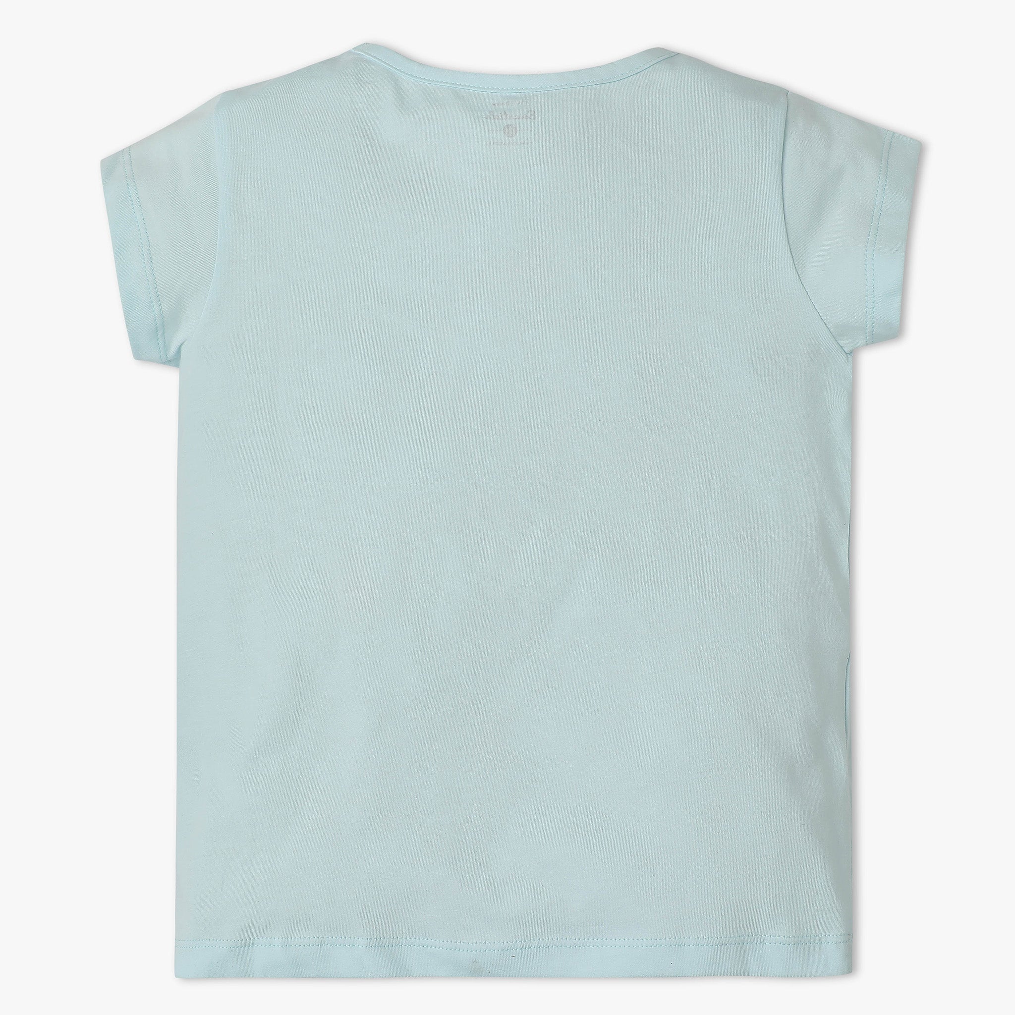 Girls Crew Neck All Day Essential Solid T-Shirt - Image 2