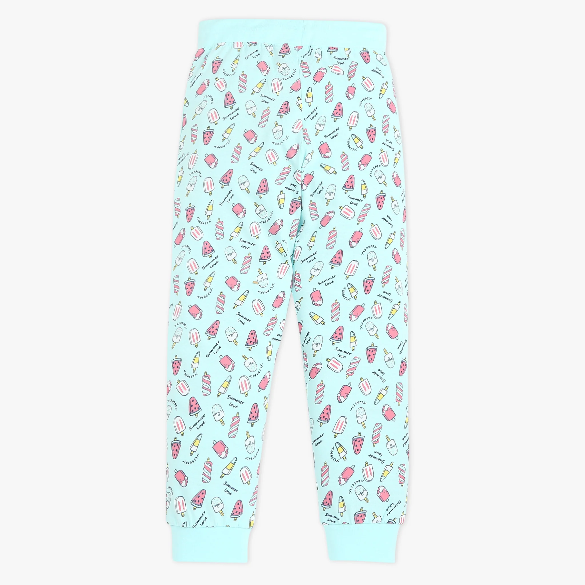 Girls Crew Neck Cap Sleeve Printed Must Have Snooze Co-Ord Set - Image 6