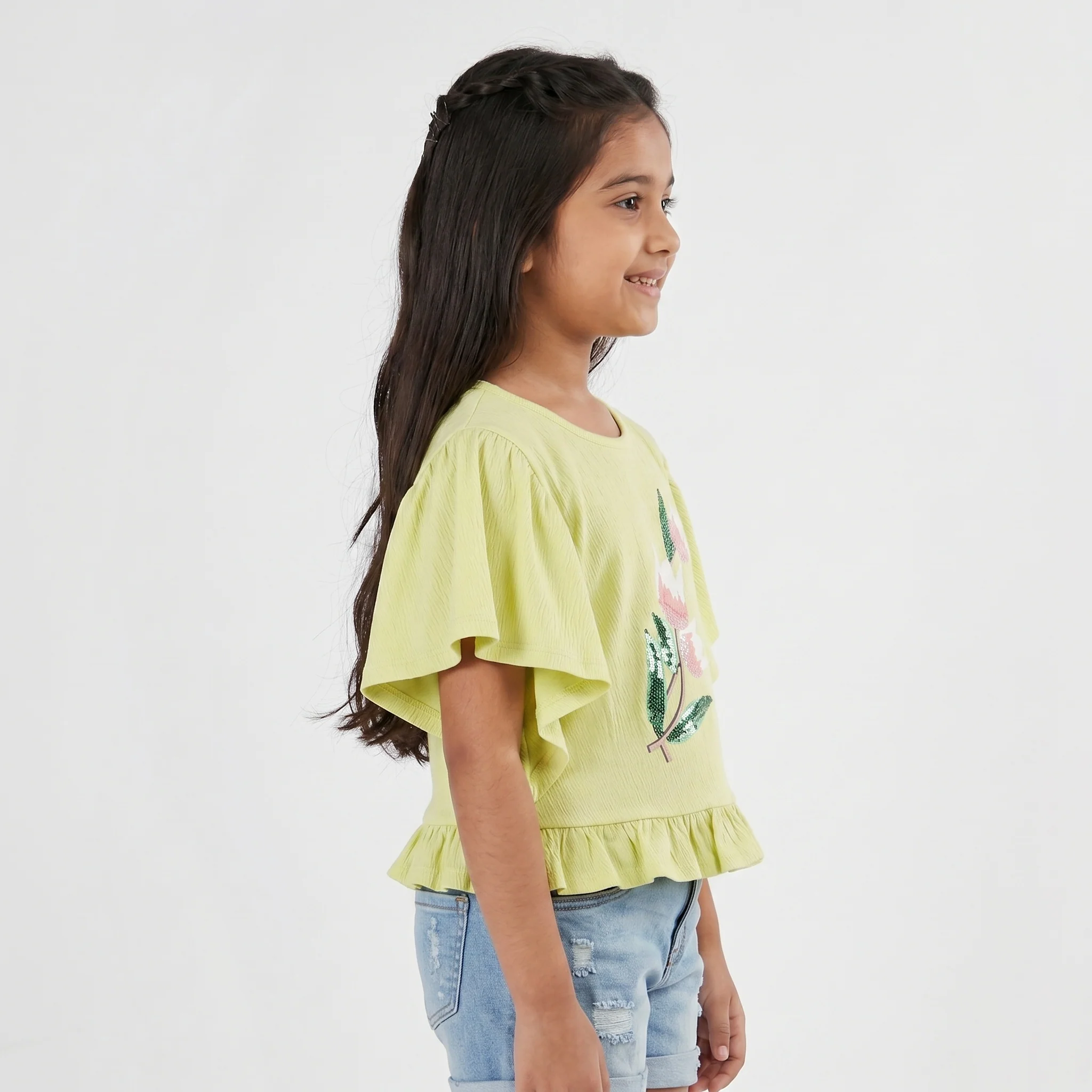 Girls Embellished Crop Length Top - Image 2