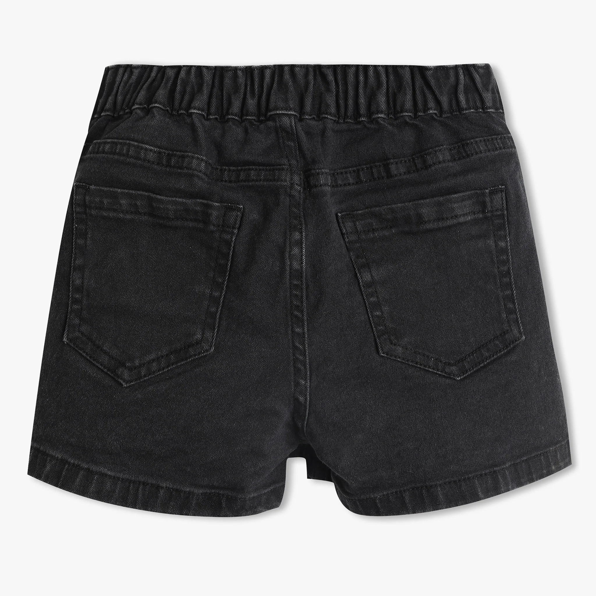 Girls Heavy Wash Mock Pocket Denim Skort - Image 2