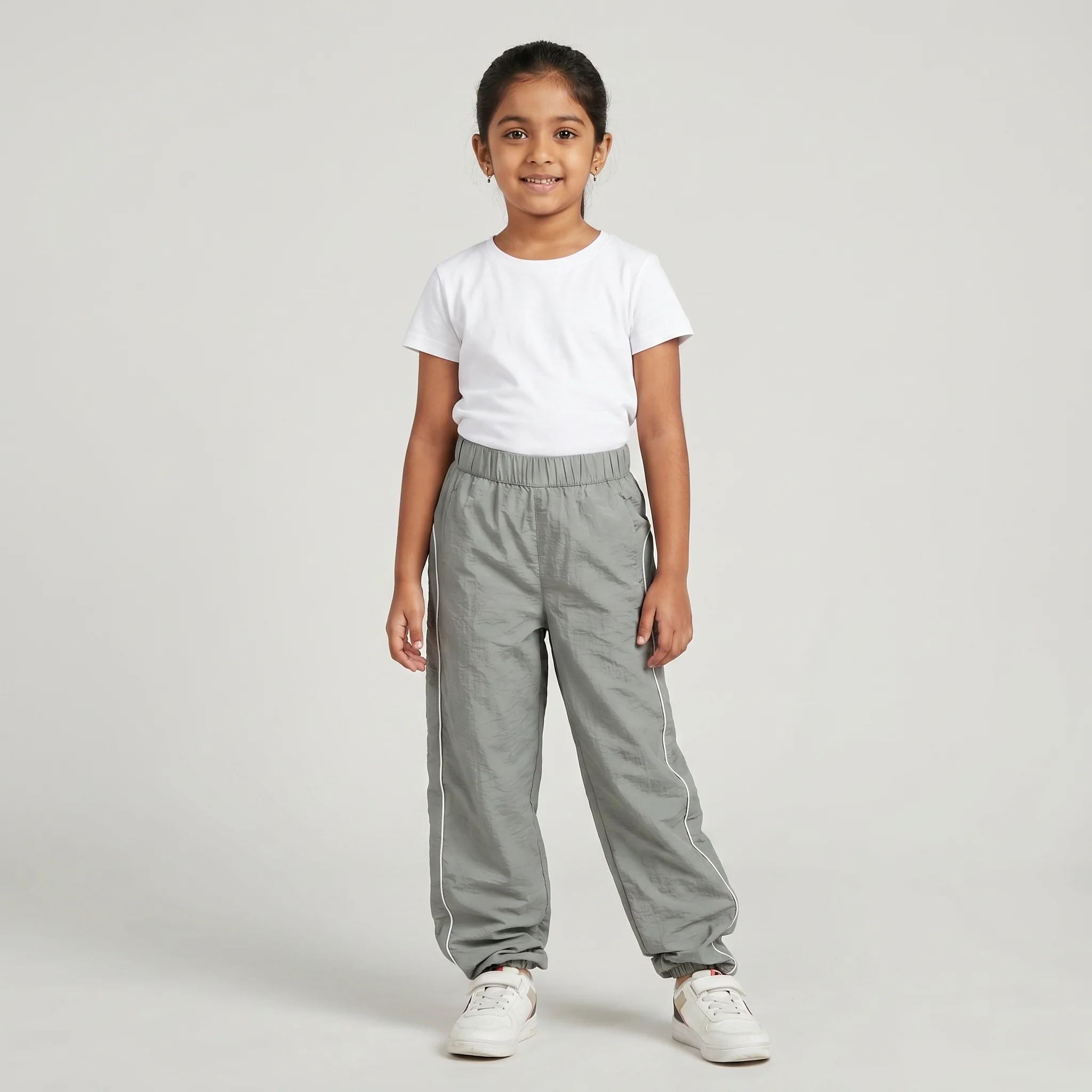 Girls Parachute Pant with Piping