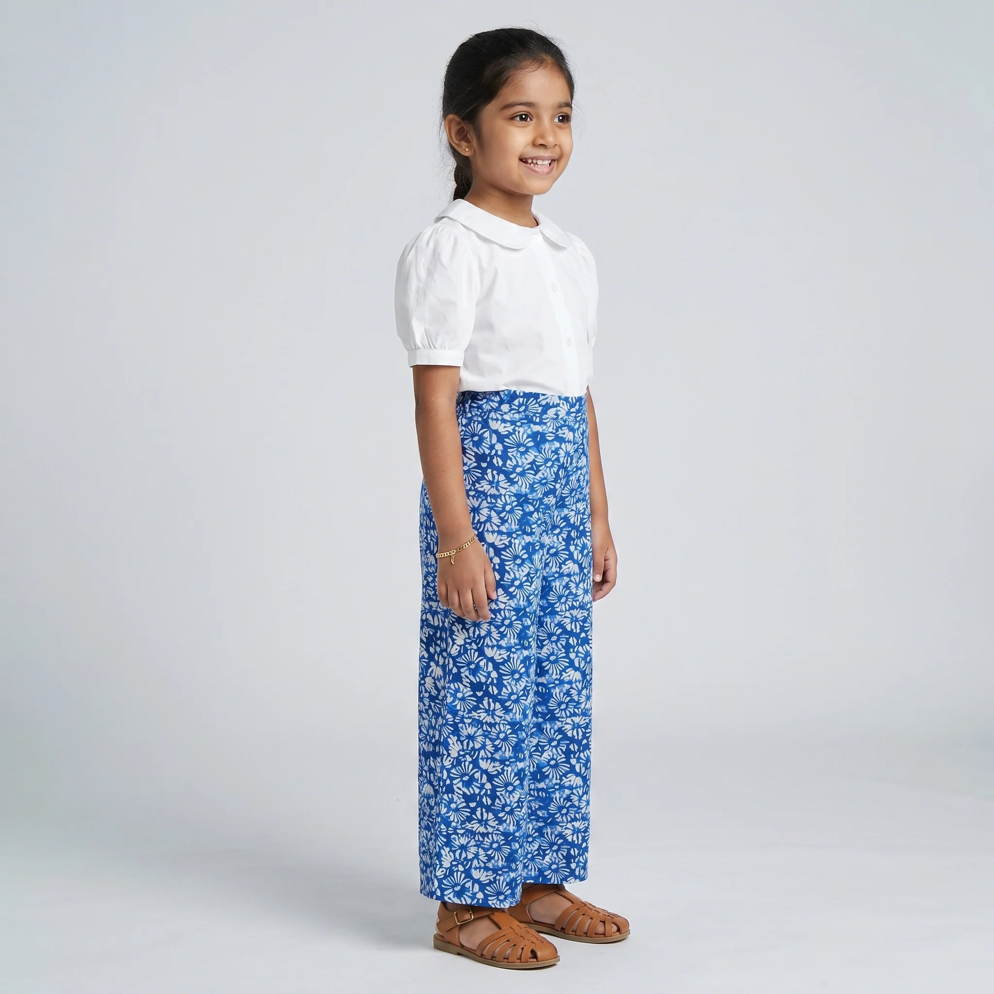 Girls Printed Wide Leg High Rise Palazzo - Image 2