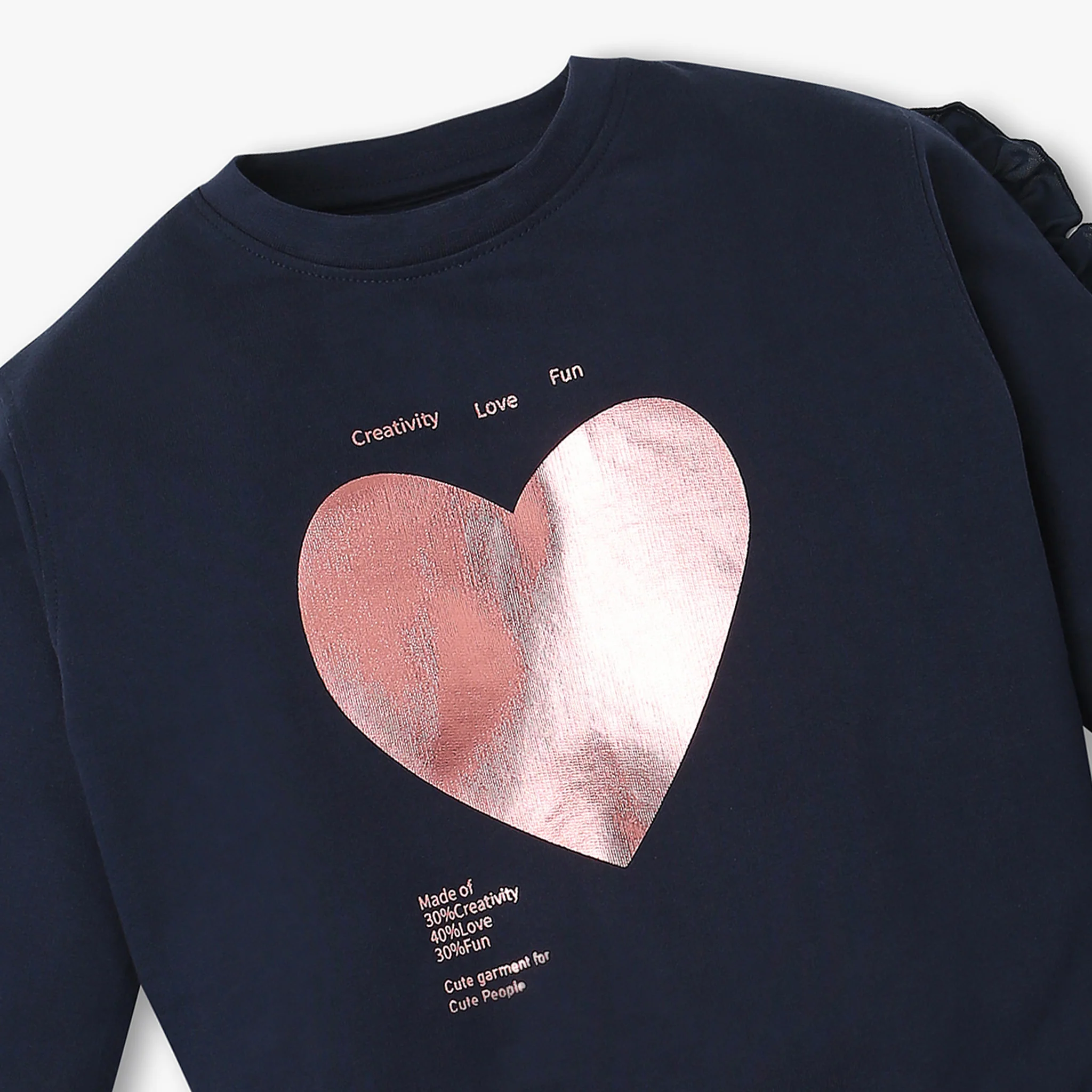 Girls Regular Fit Embellished Sweat Tee - Image 3