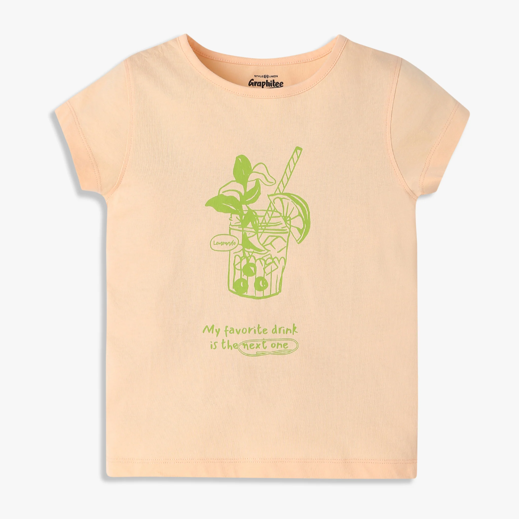 Girls Crew Neck Short Sleeve Fun Playtime Graphic T-Shirt